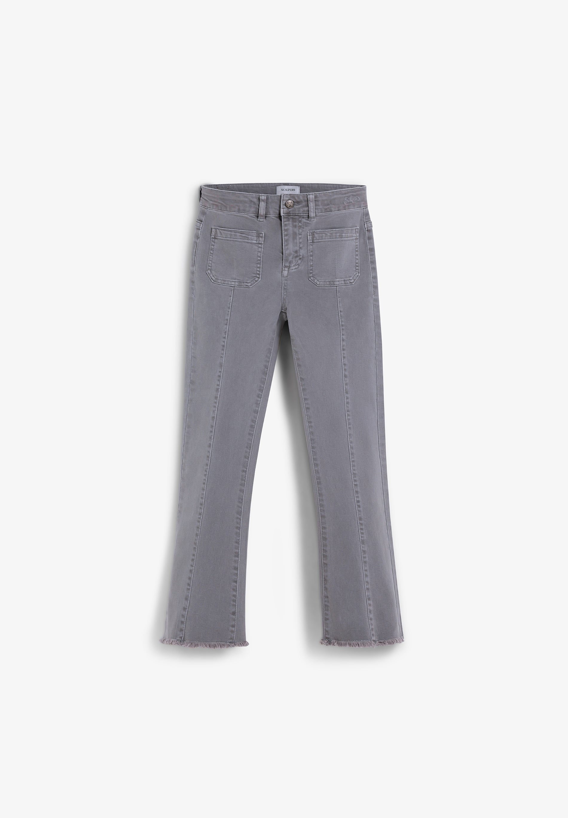 FLARED TROUSERS WITH FRINGING