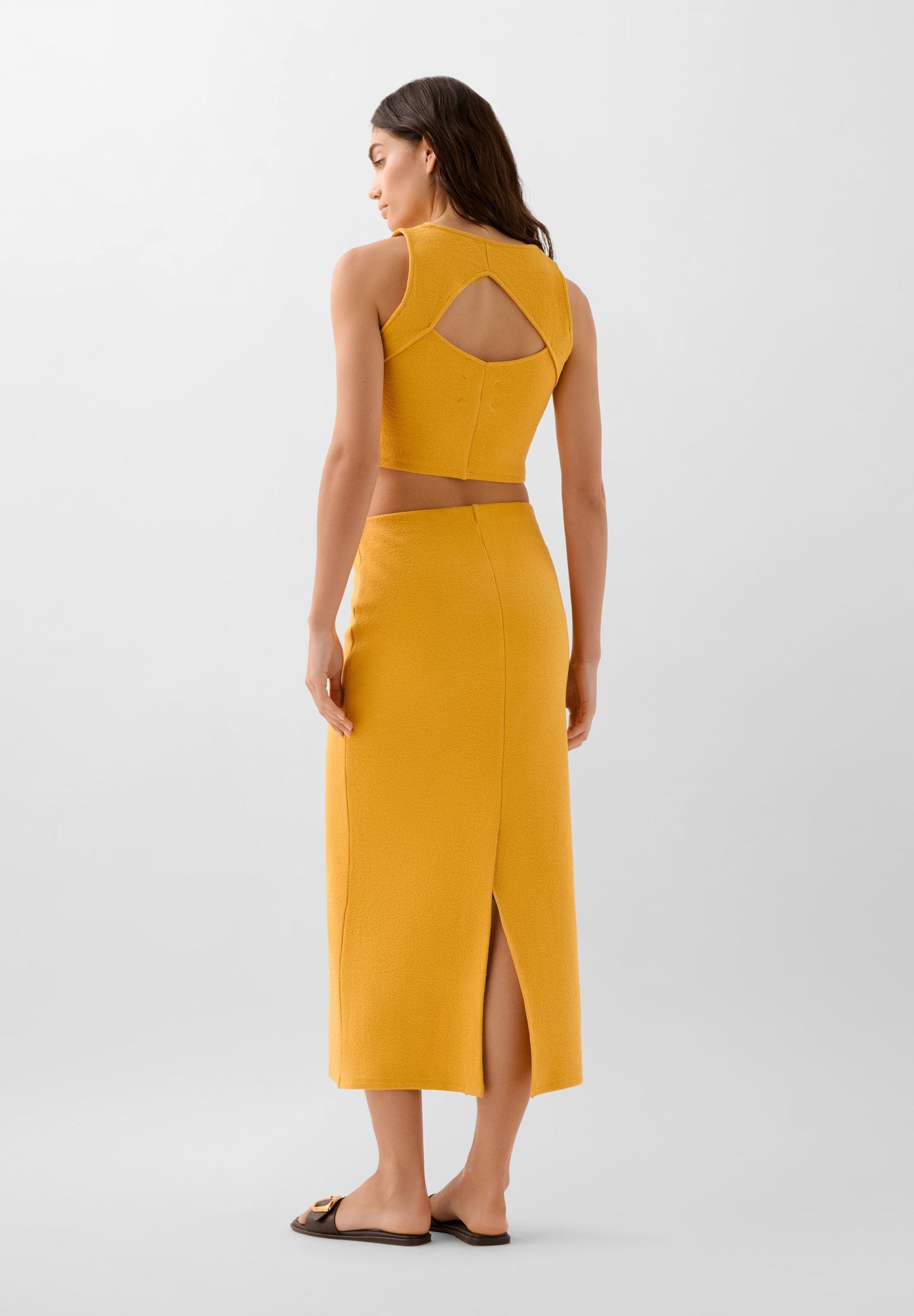 MIDI SKIRT WITH SLIT | ROBIN X SCALPERS