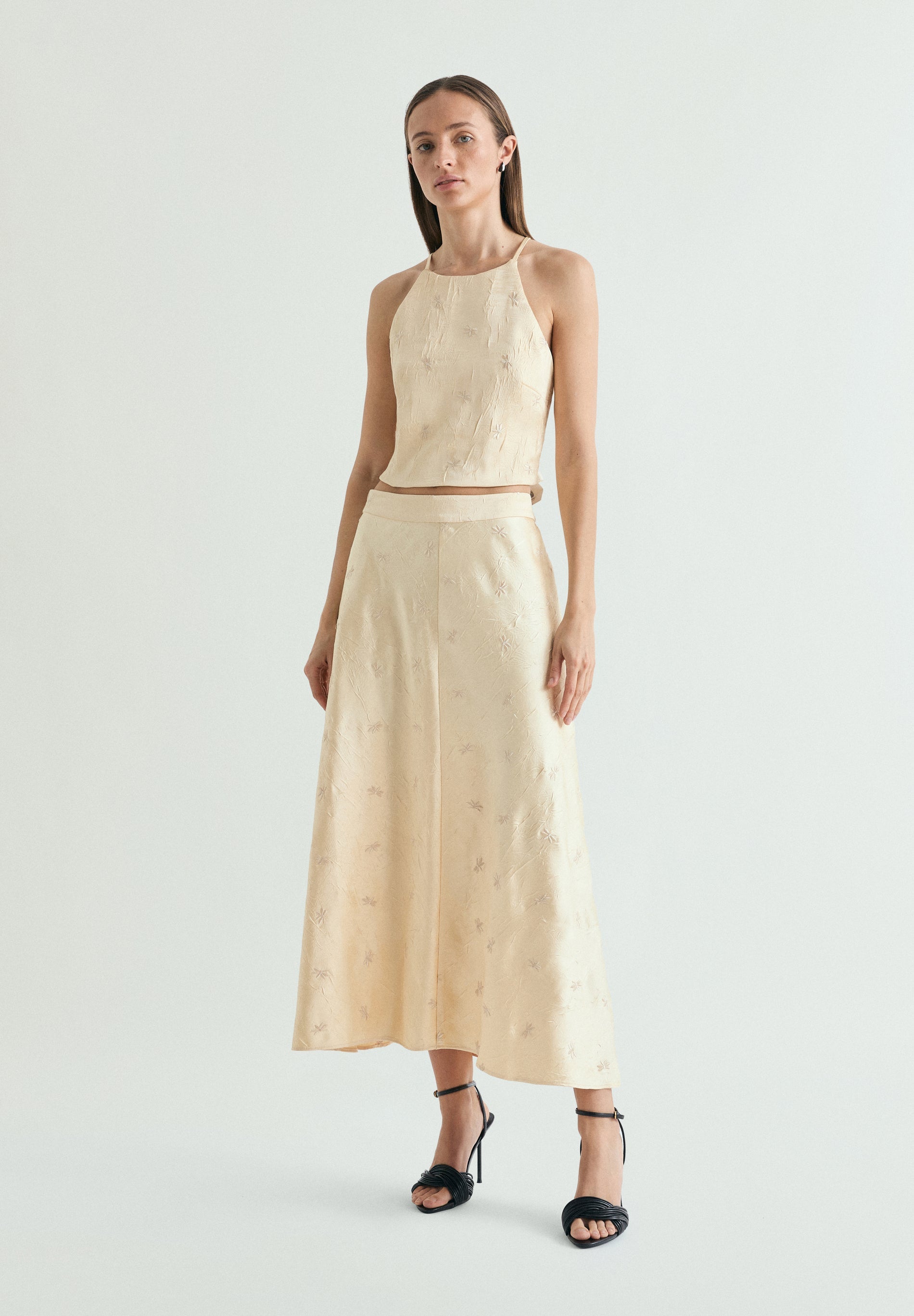 EMBROIDERED MIDI SKIRT – Scalpers ROW