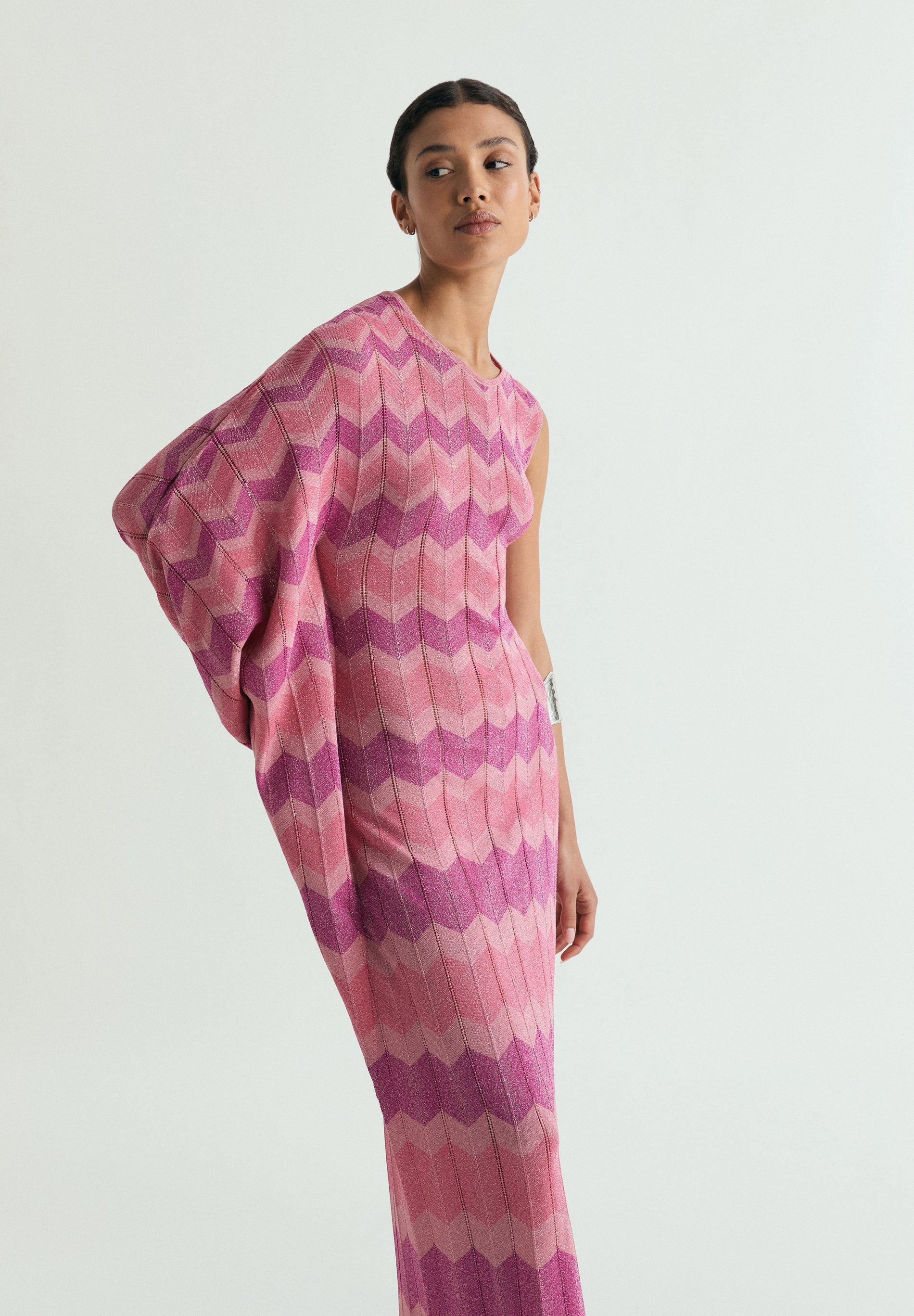 asymmetric knit dress Mehek Asymmetric Knit Dress