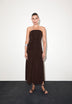 GATHERED KNIT DRESS