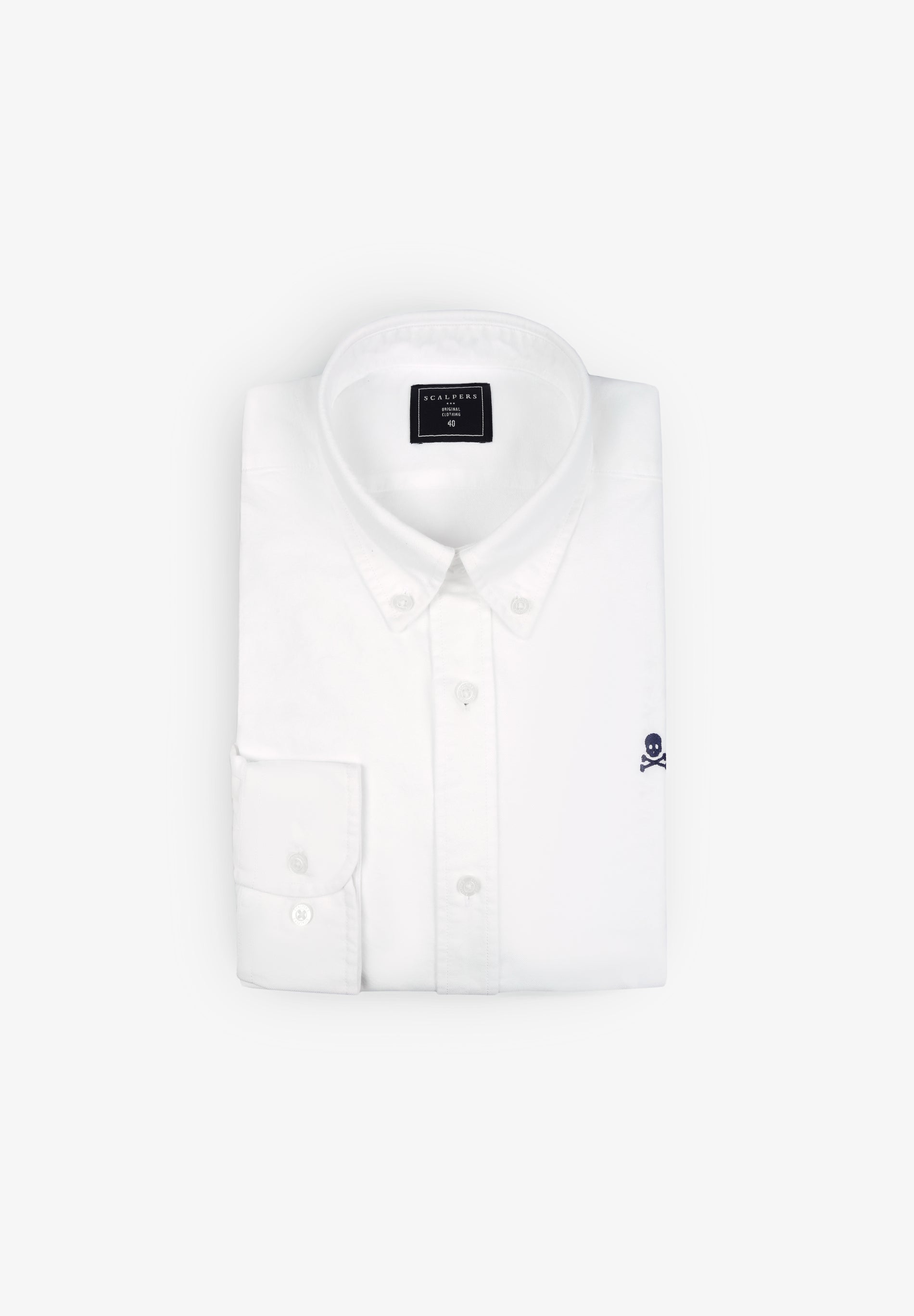 OXFORD SHIRT WITH CONTRAST SKULL PRINT – Scalpers ROW