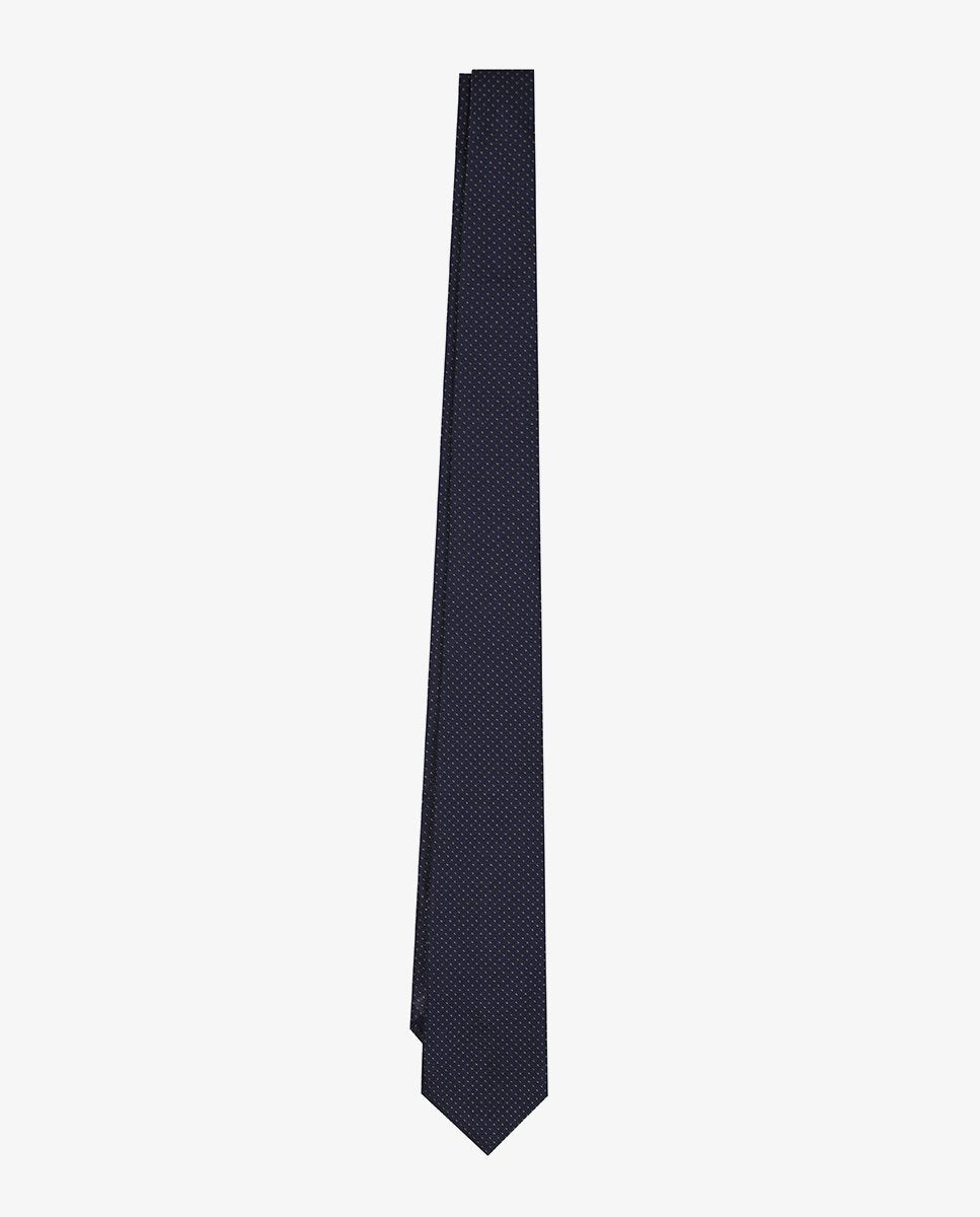 SMALL MOLES TIE NAVY DOTS