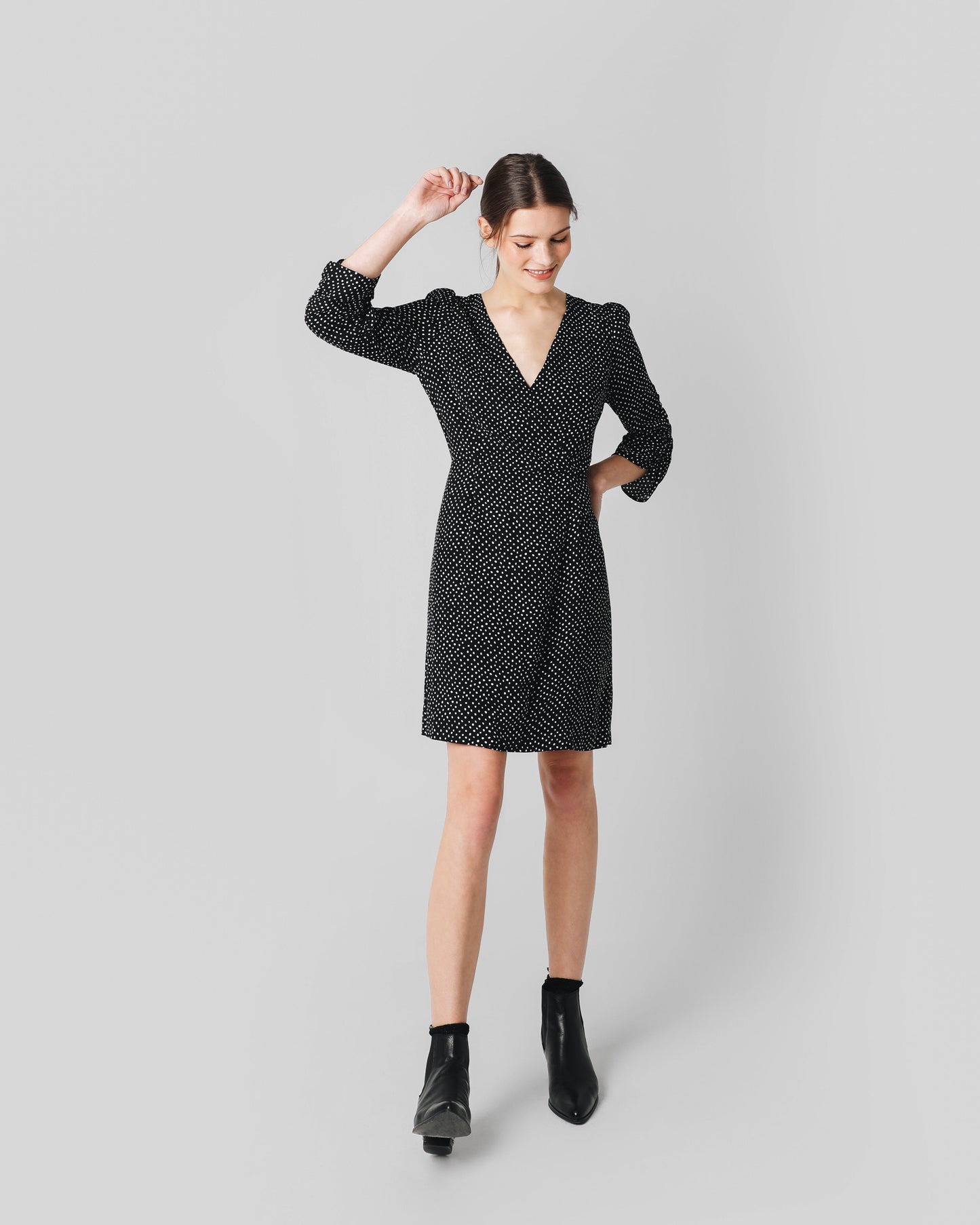 VESTIDO MINI PAREO MINIPRINT NEGRO