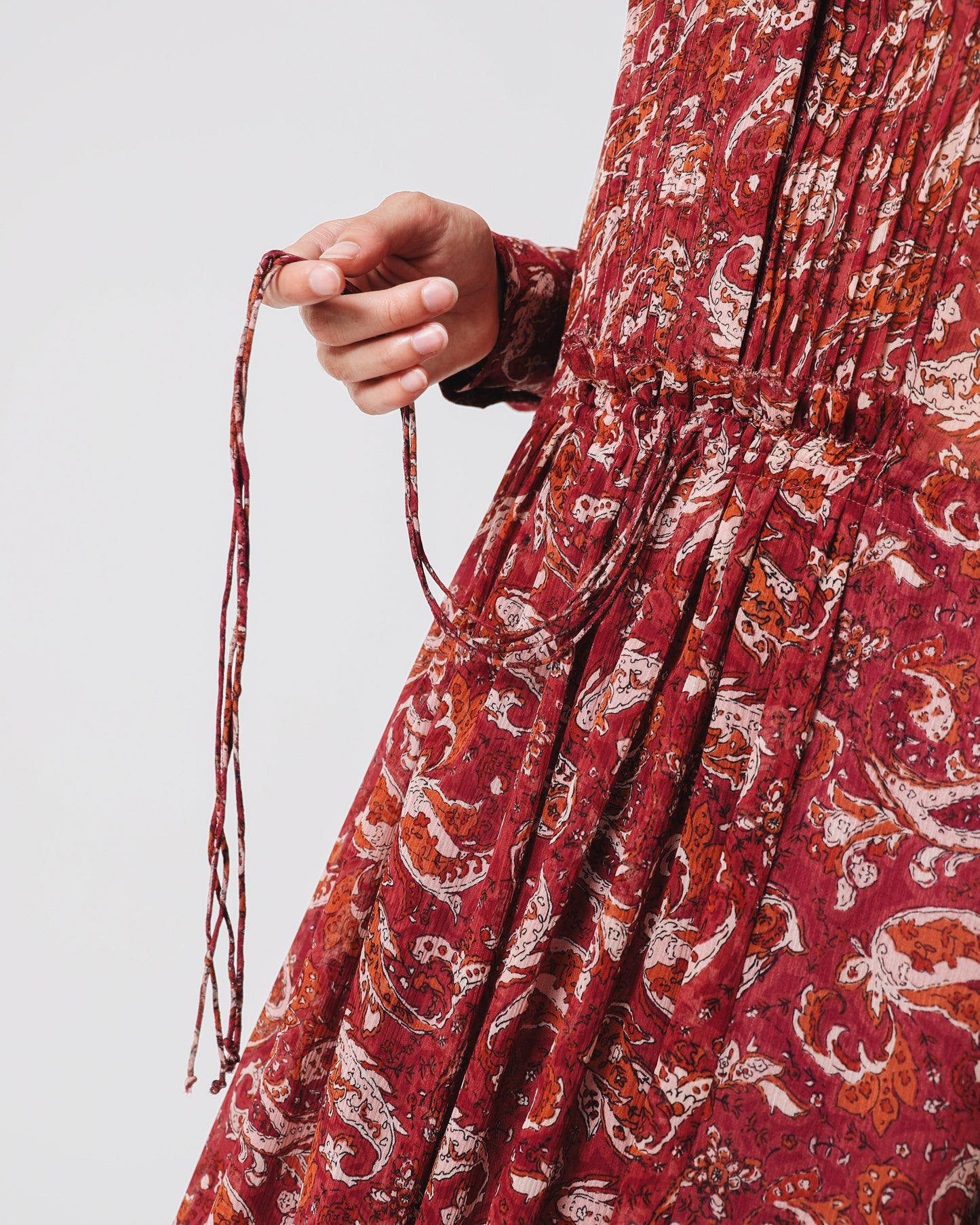 VESTIDO PASLEY BURGUNDY OSCURO