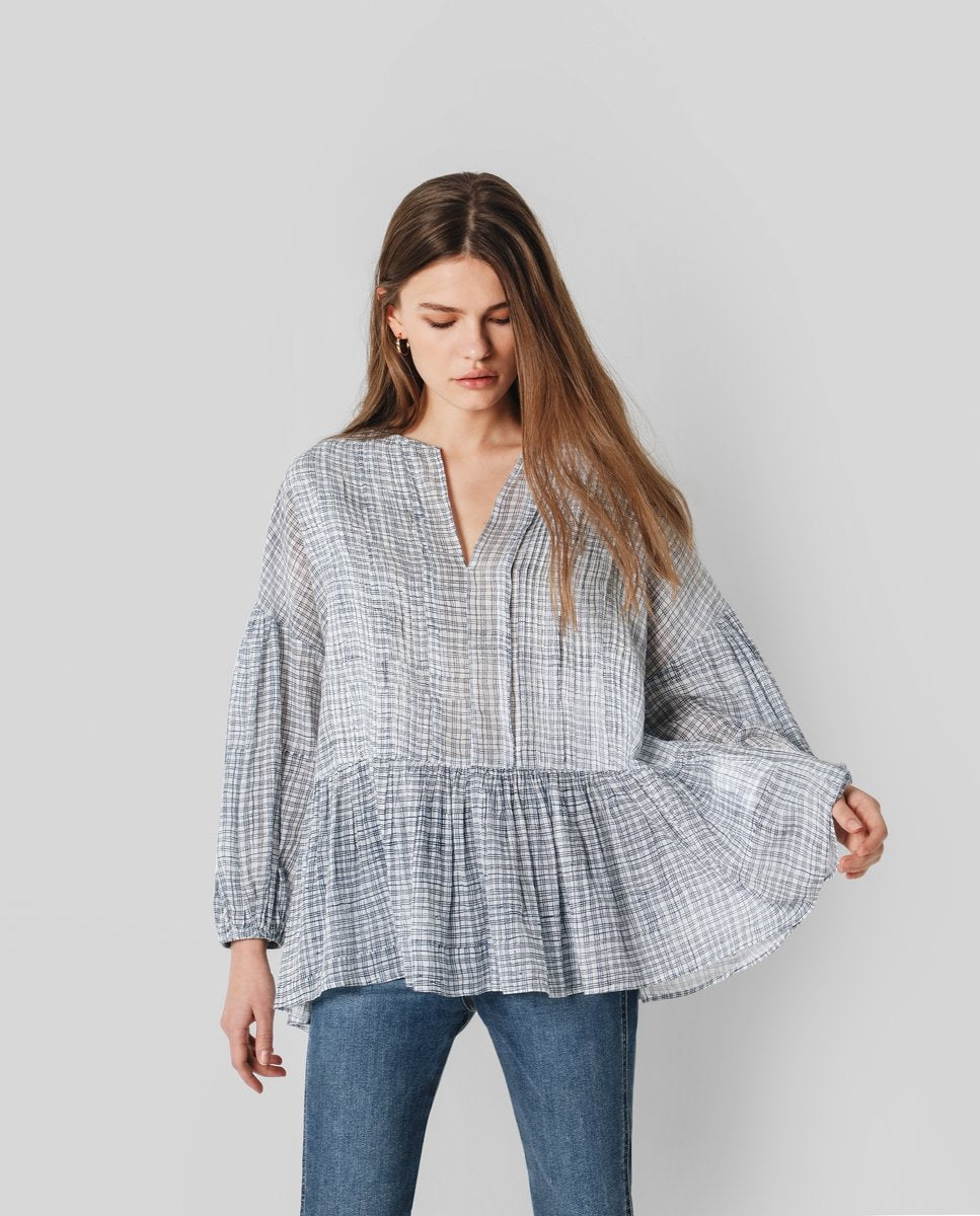 CAMISOLA PLEATS CUADROS