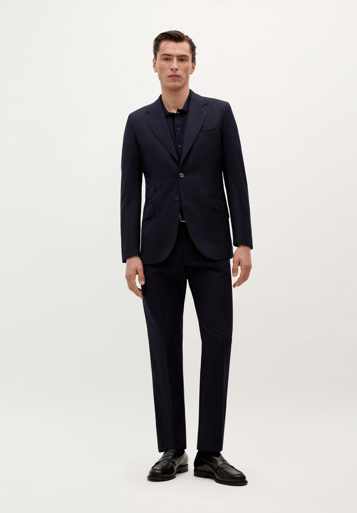 TRAJE CLÁSICO LANA AZUL MARINO - Scalpers