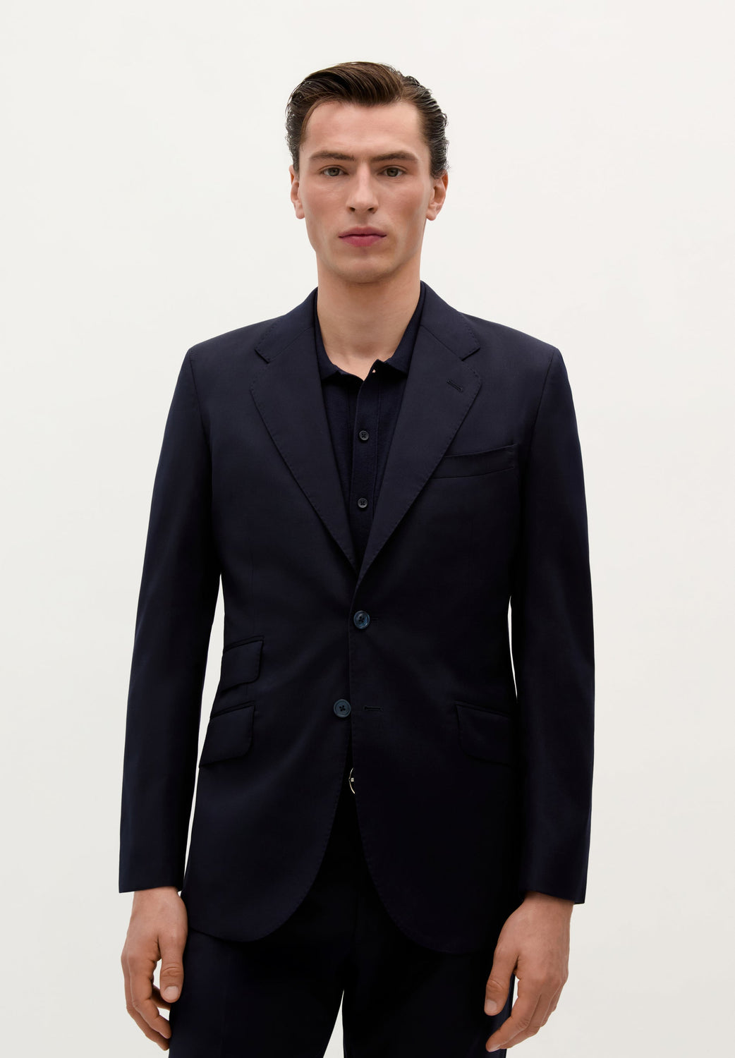 TRAJE CLÁSICO LANA AZUL MARINO - Scalpers
