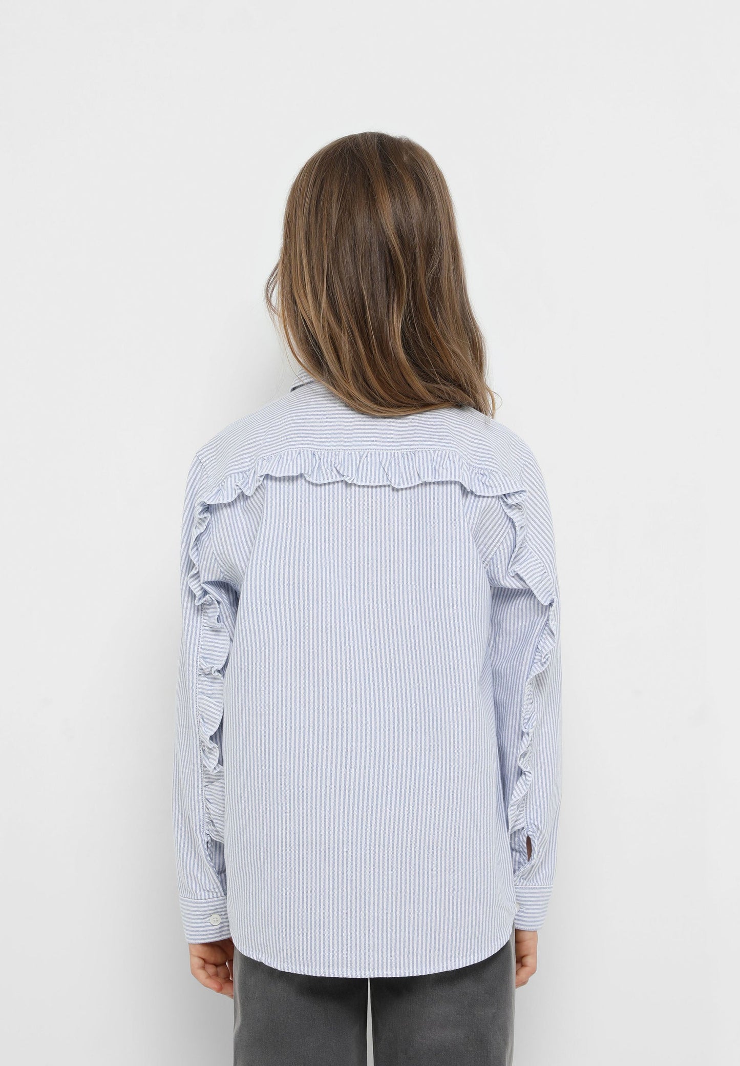 SHIRT WITH RUFFLED BACK