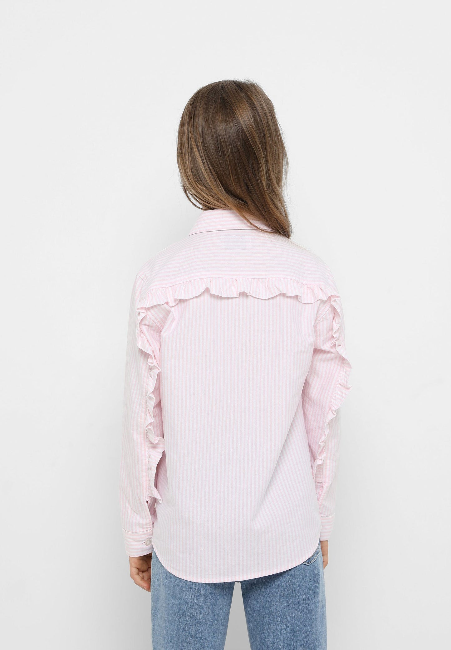 SHIRT WITH RUFFLED BACK