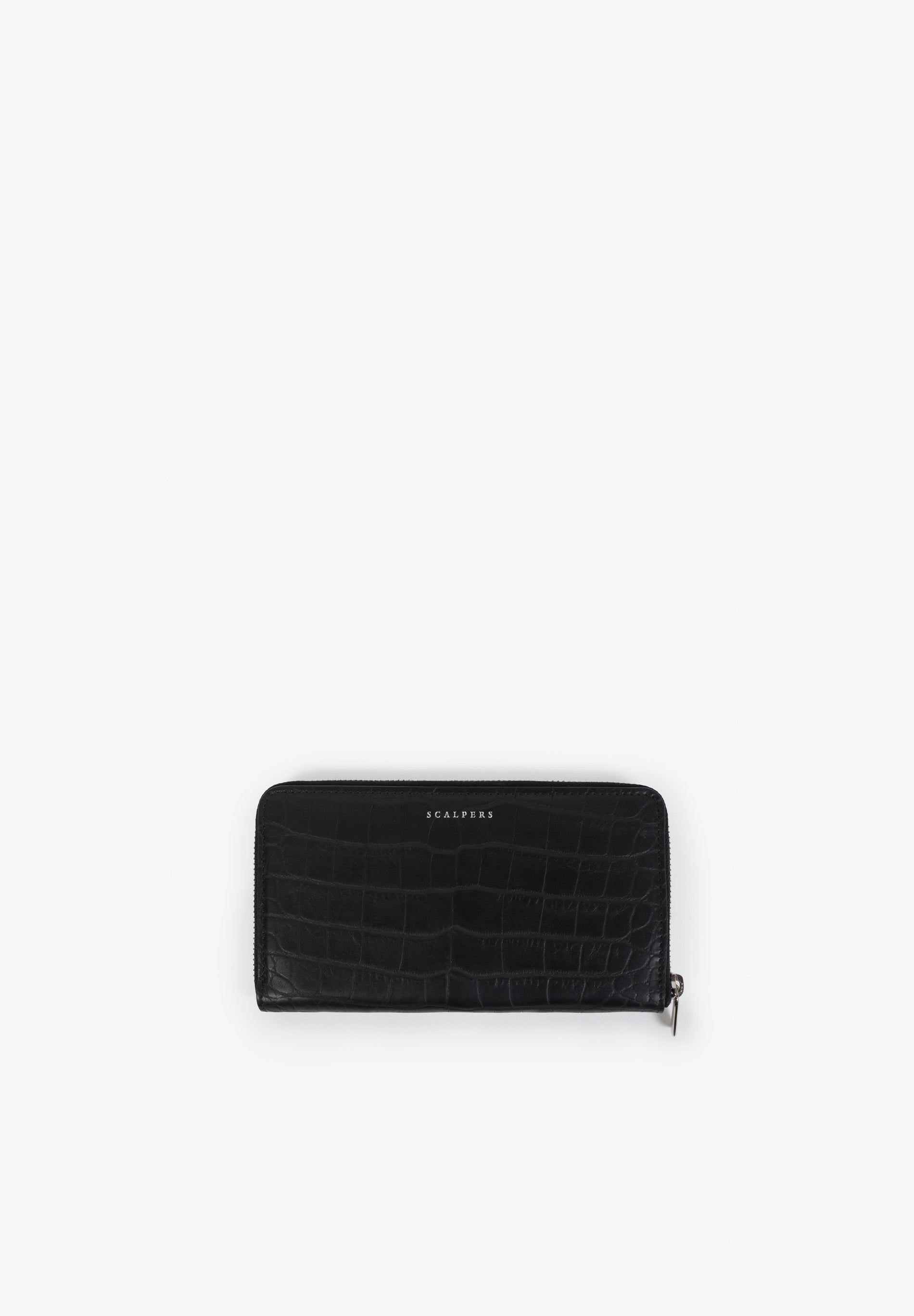 LEATHER WALLET WITH ENGRAVED CROCODILE