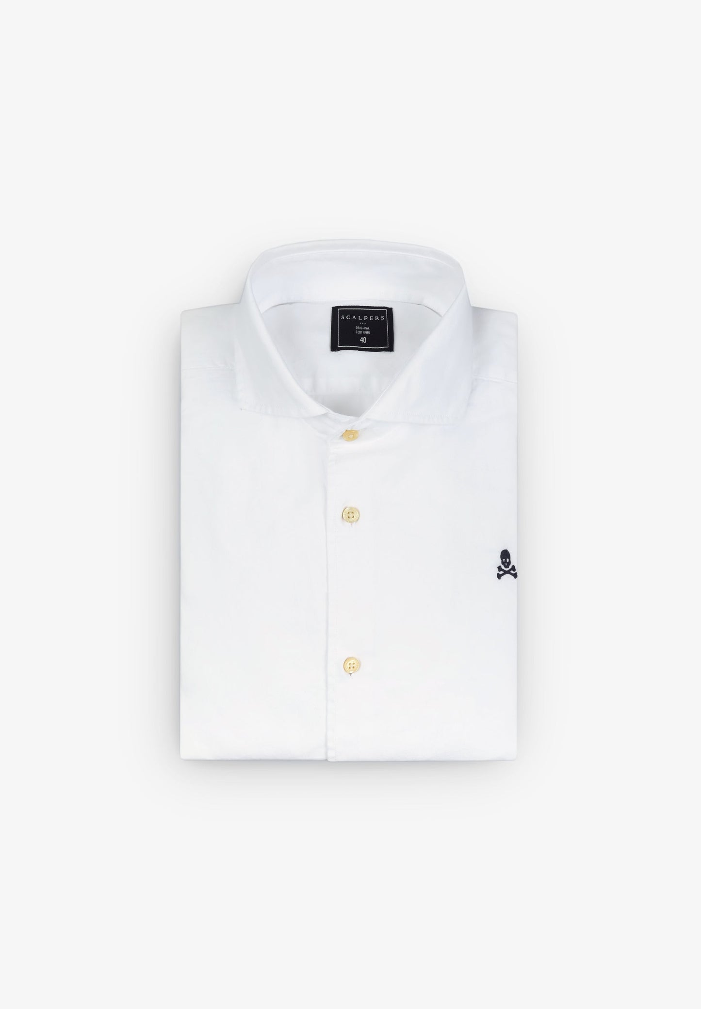 CONTRAST SKULL PLAIN FORMAL SHIRT