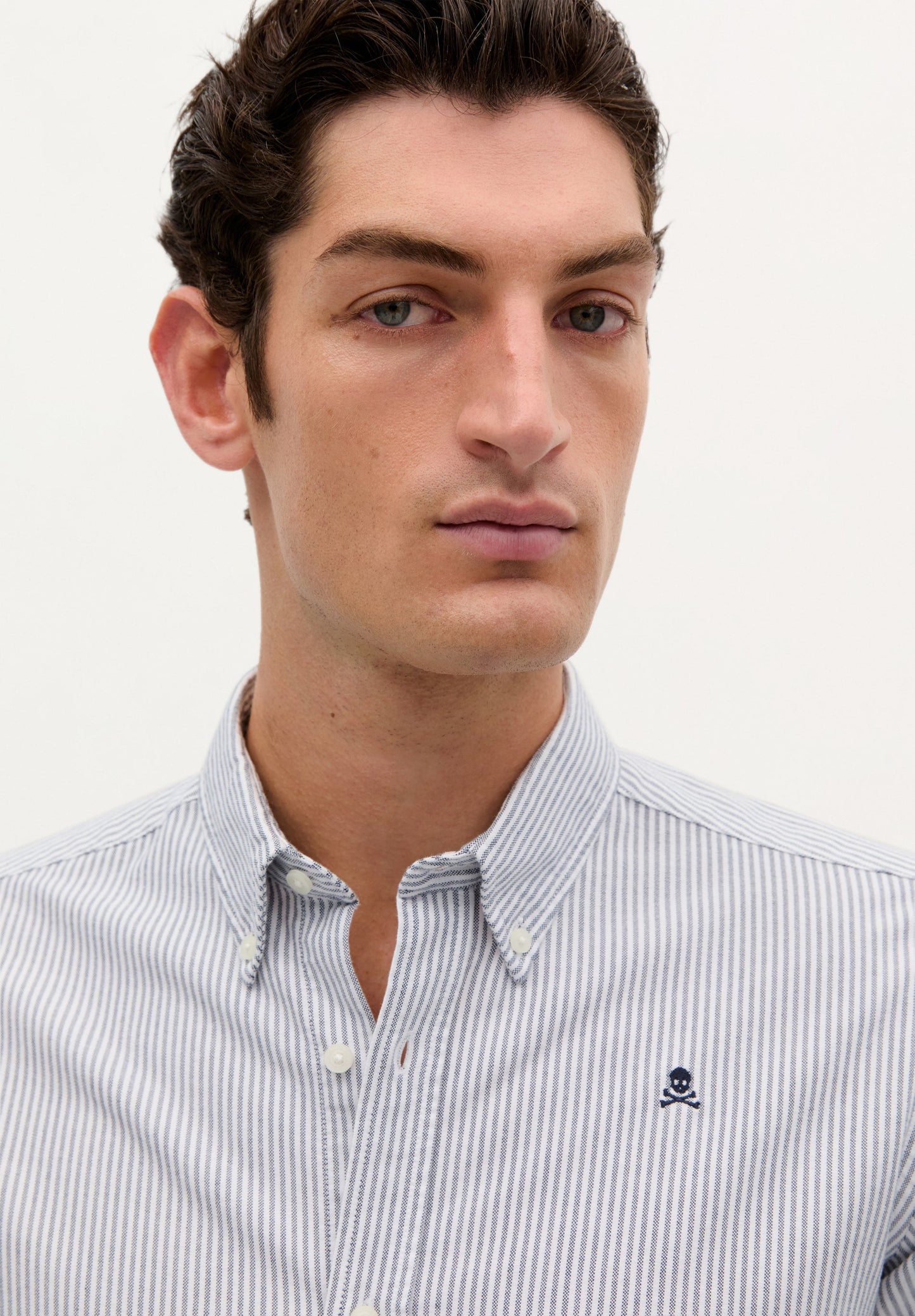 CONTRAST SKULL OXFORD SHIRT