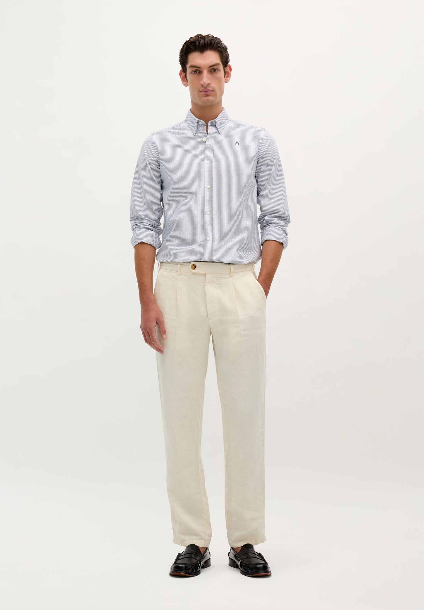 CAMISA OXFORD CALAVERA CONTRASTE