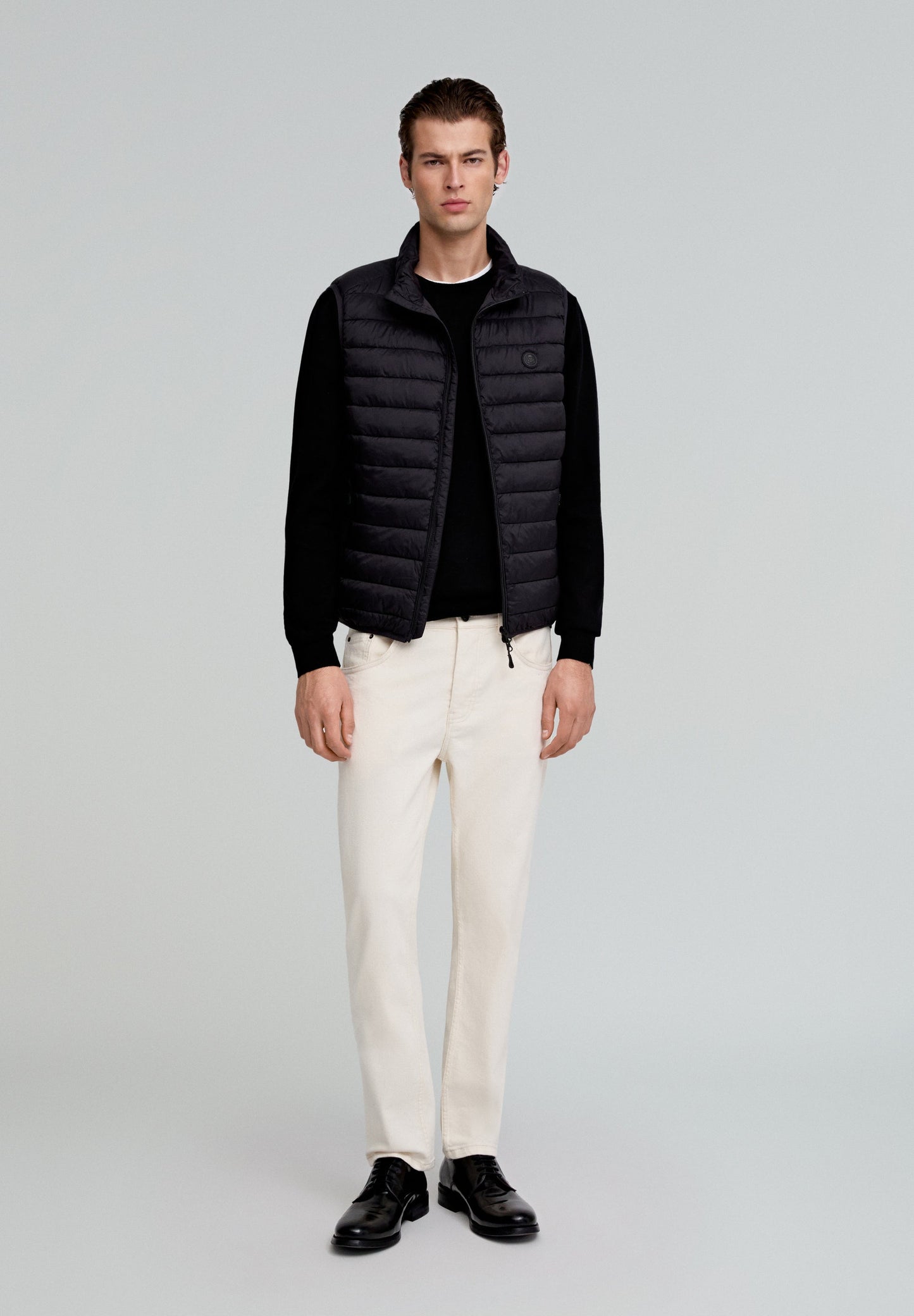 QUILTED GILET WITH SKULL