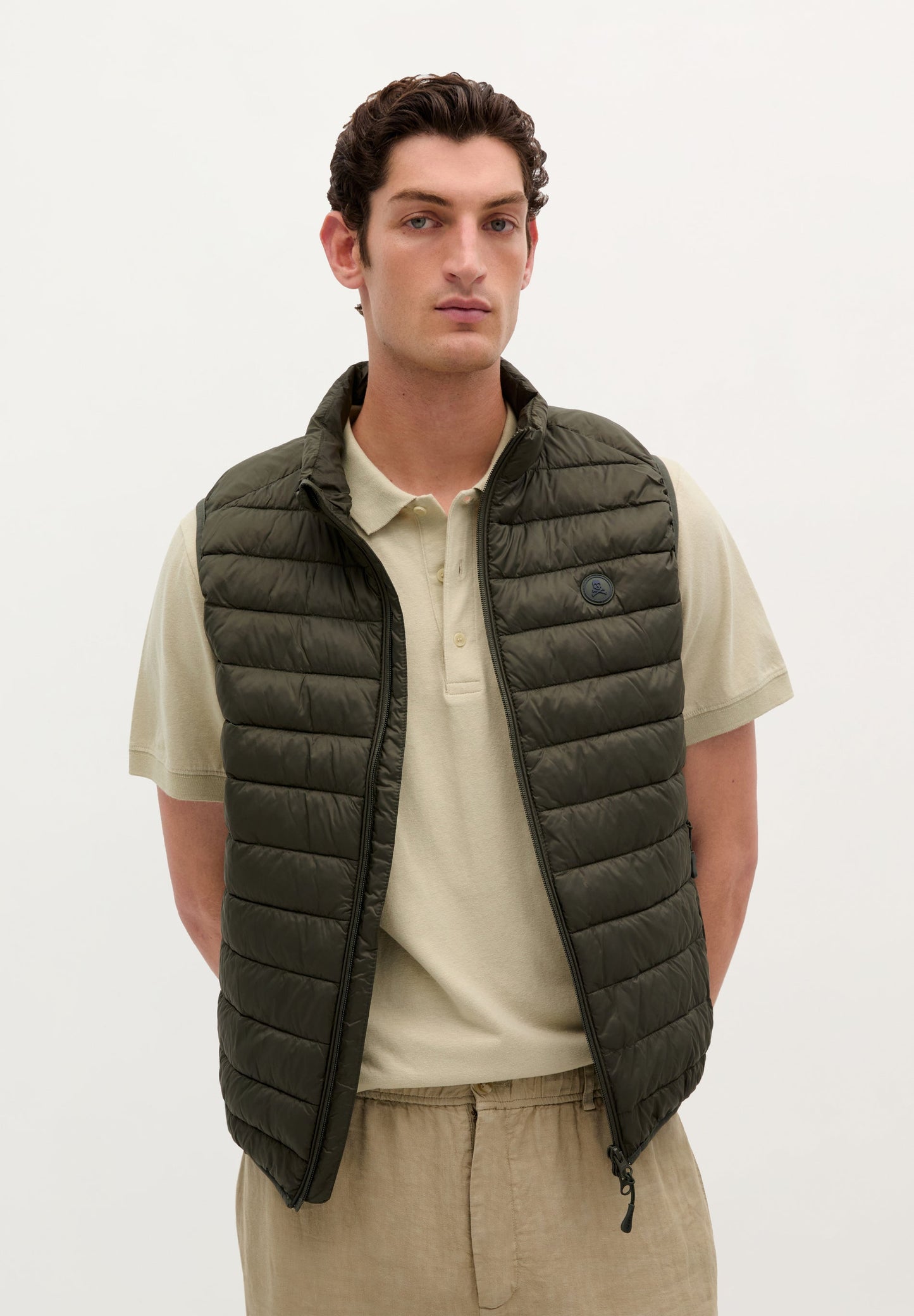 QUILTED GILET WITH SKULL