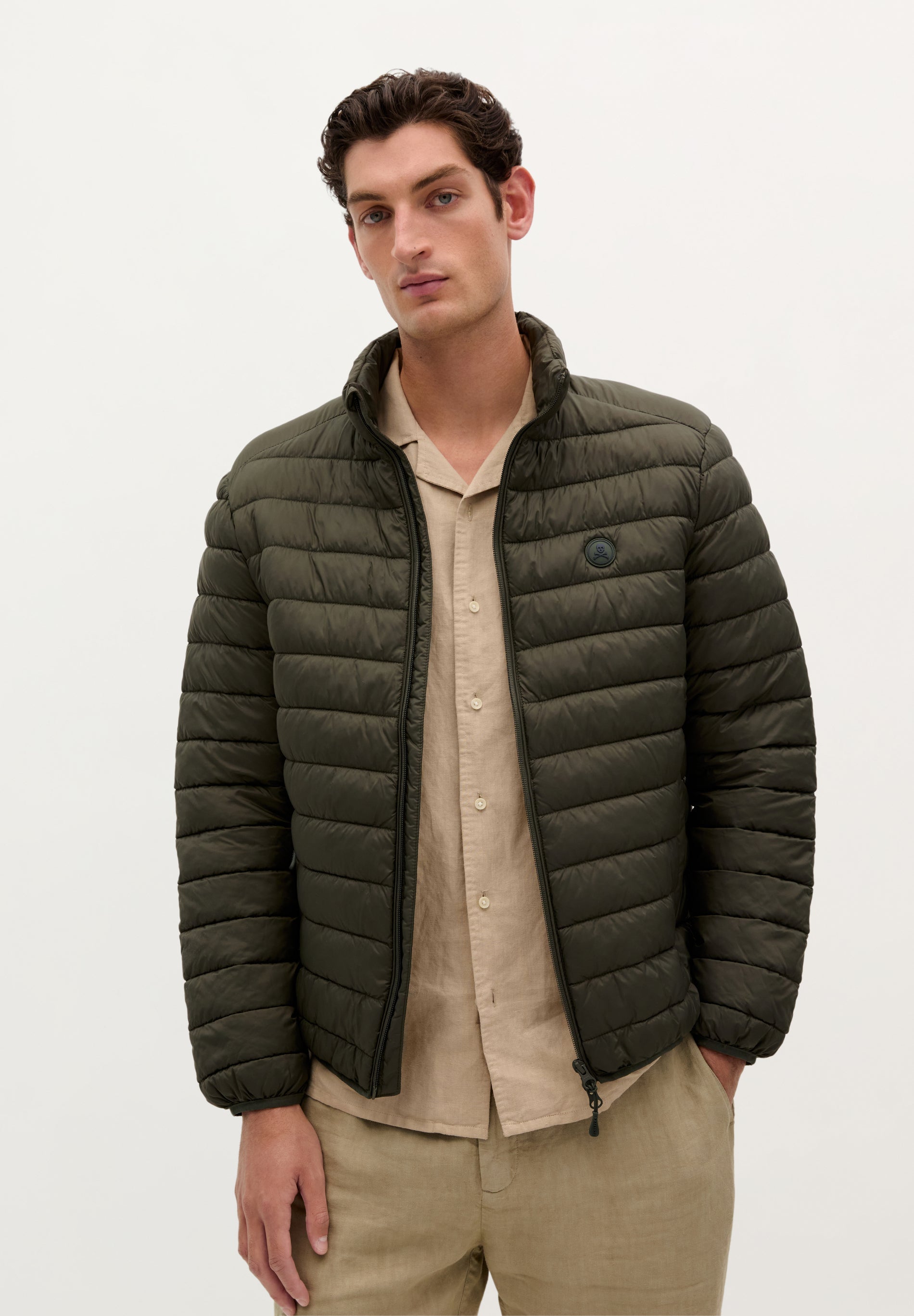 PUFFER JACKET WITH SKULL DETAIL