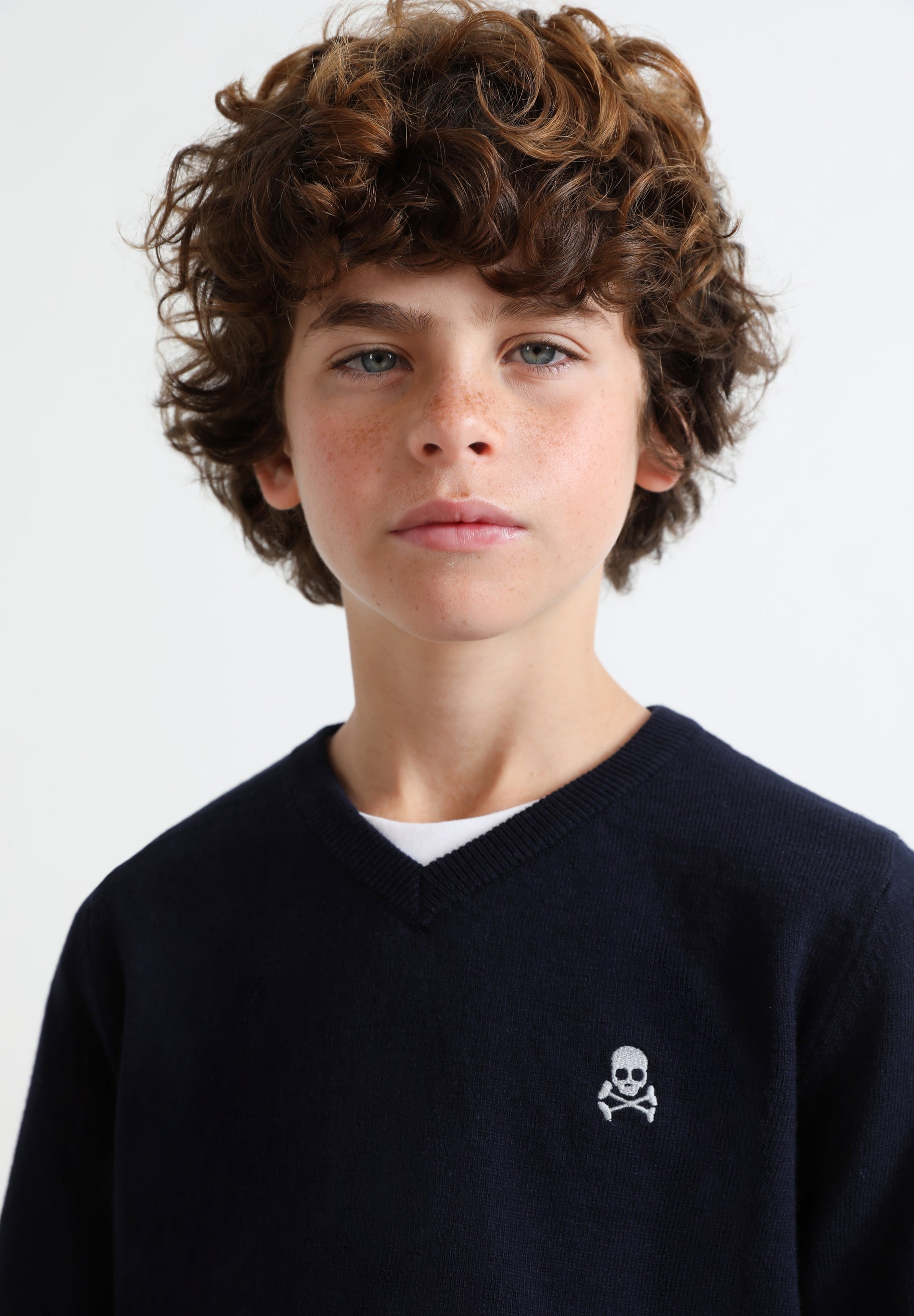 BASIC COTTON EMBROIDERED SWEATER