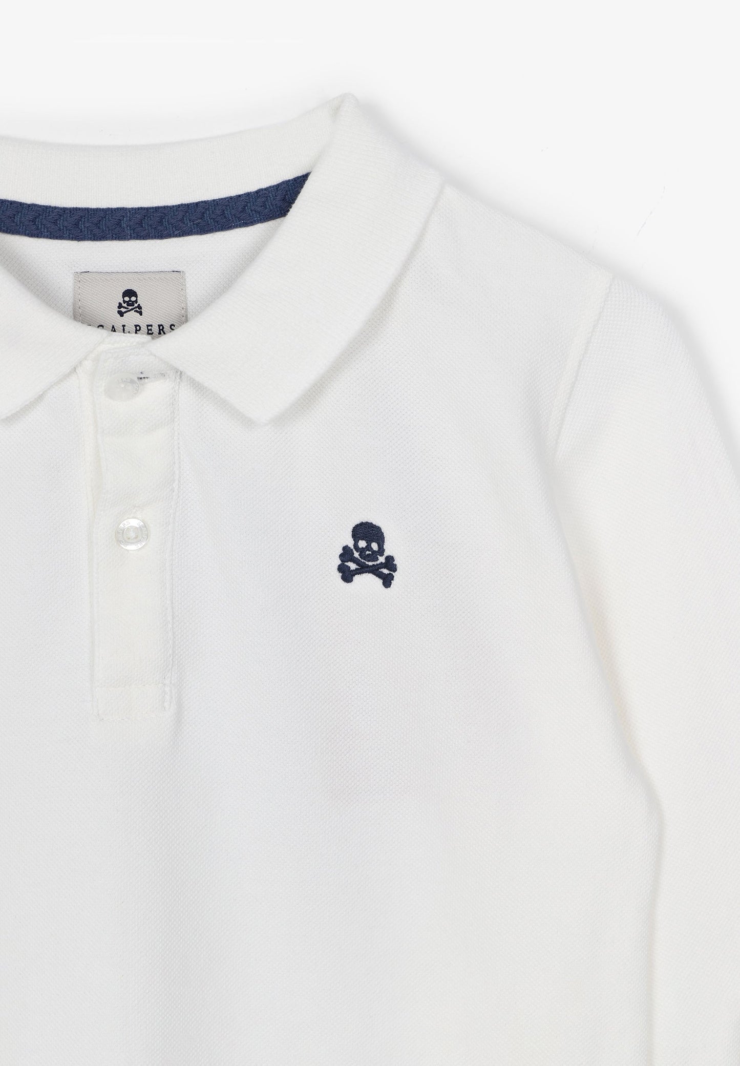 LONG SLEEVE POLO SHIRT WITH BACK SKULL