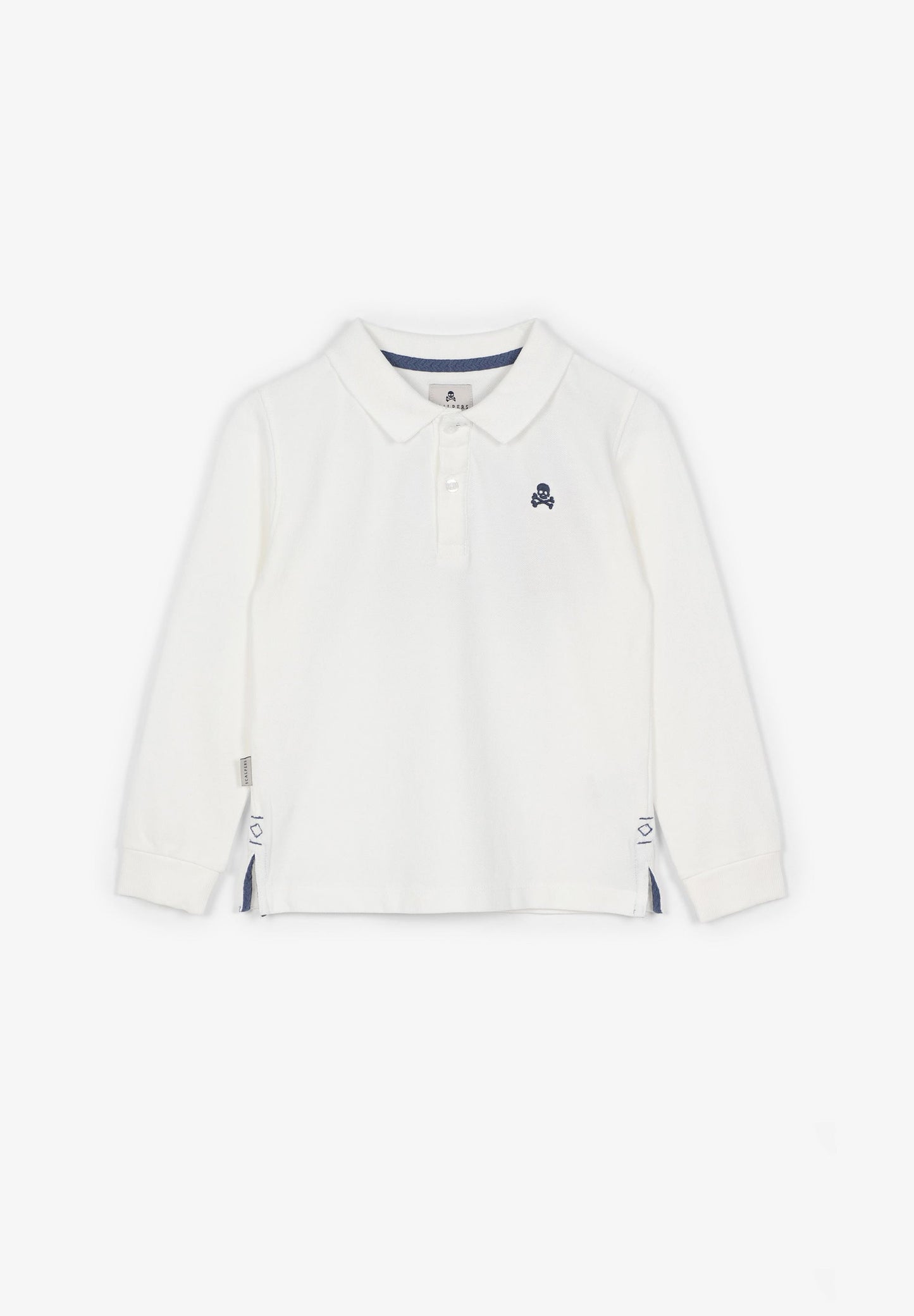 LONG SLEEVE POLO SHIRT WITH BACK SKULL