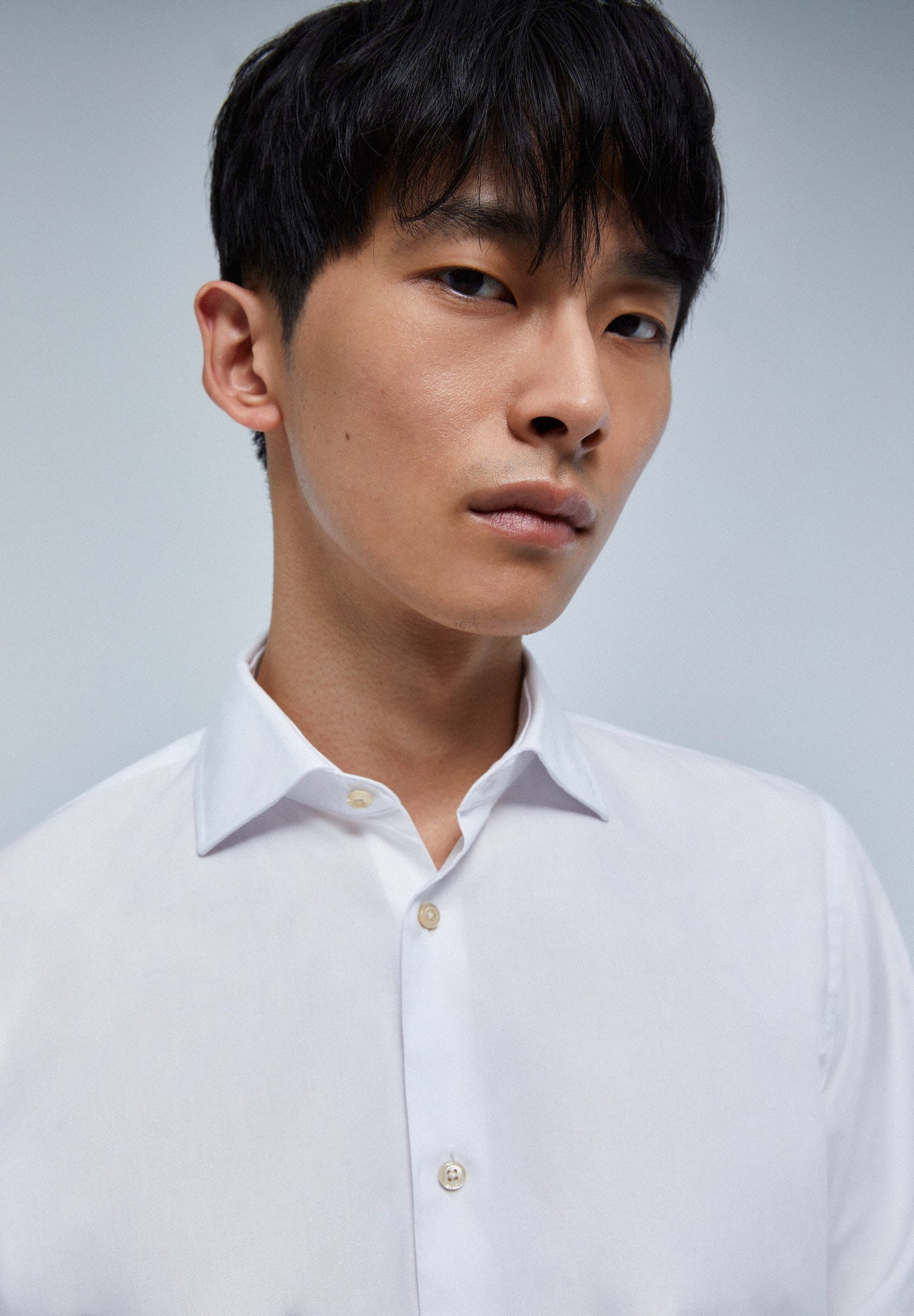 MIXED CUFF DRESS SHIRT