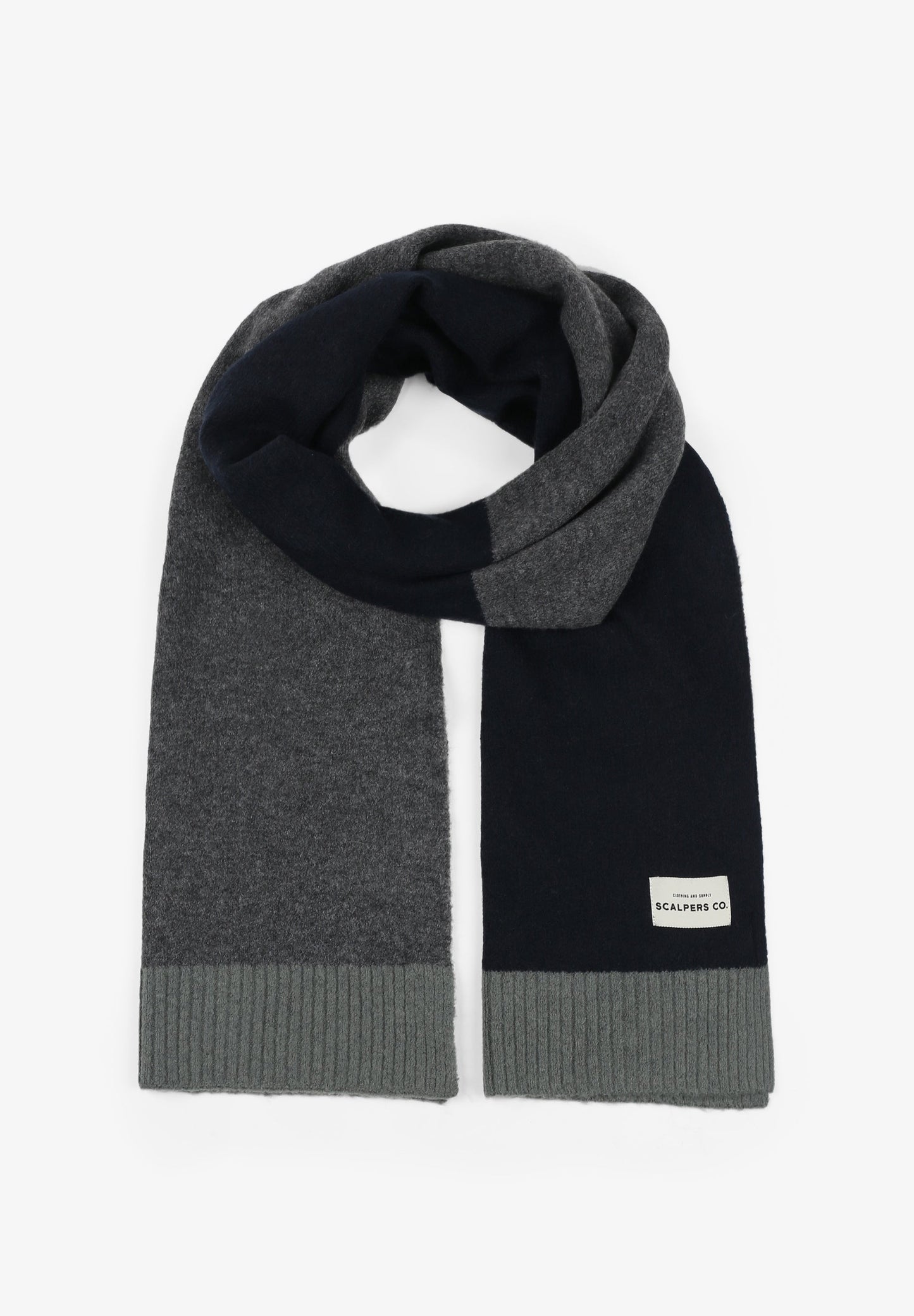 TWO-TONE KNIT SCARF