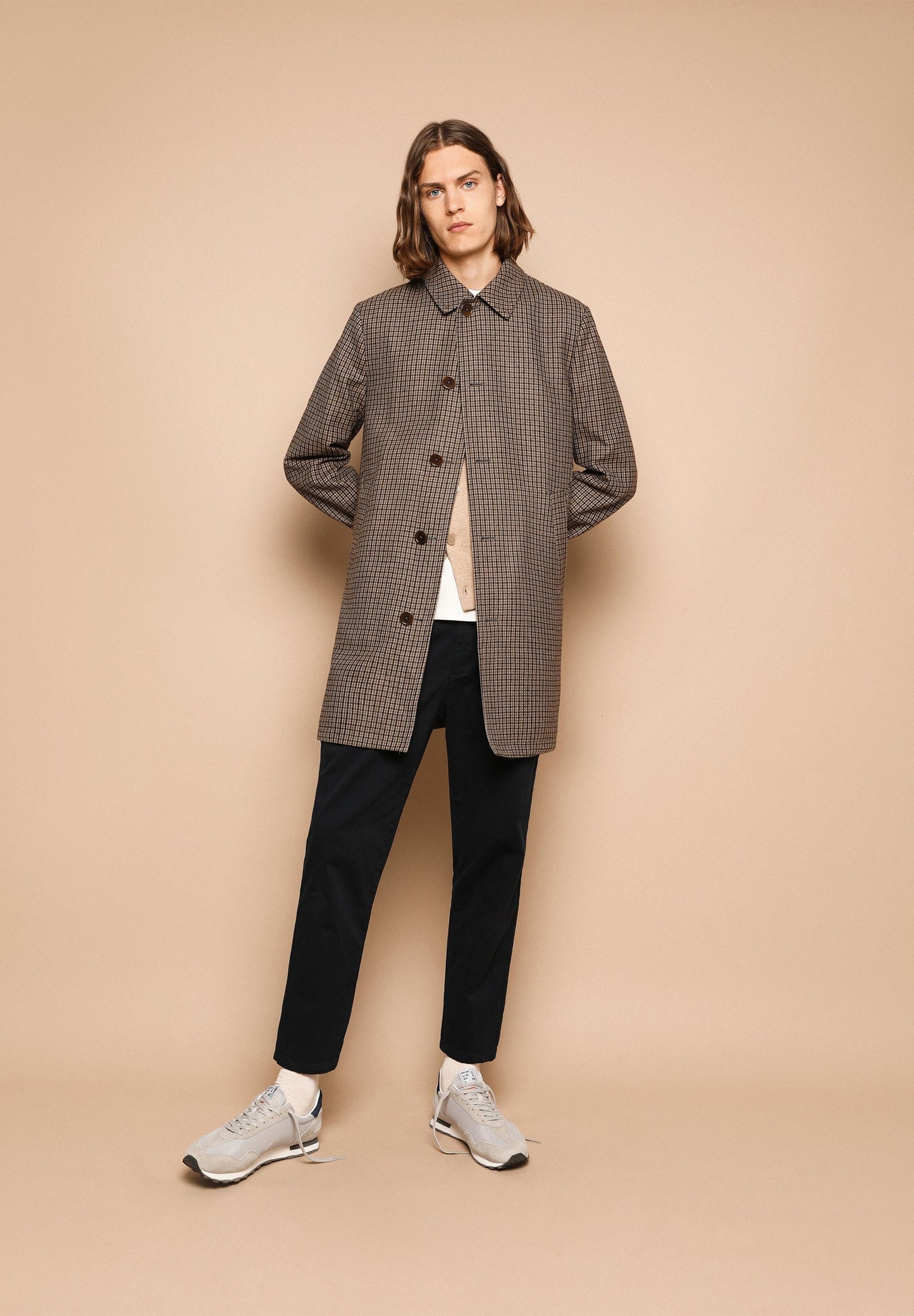 REVERSIBLE CHECKED TRENCH COAT