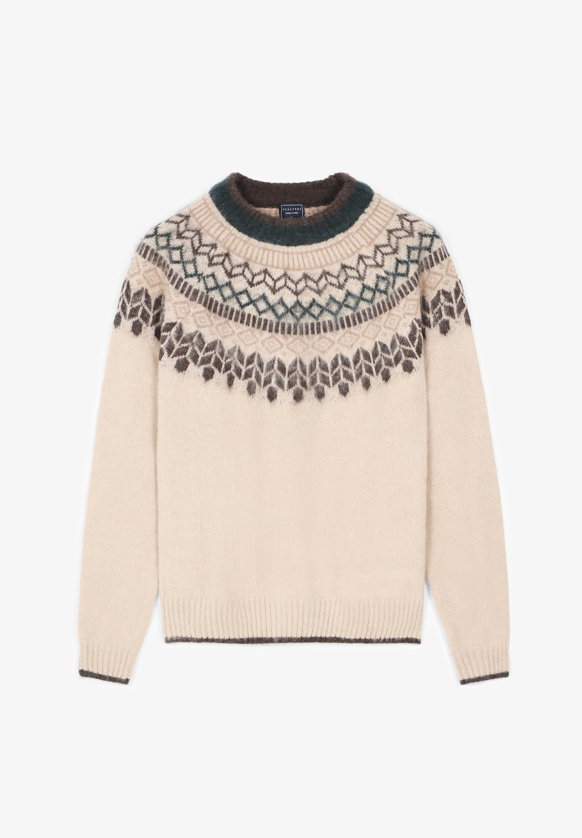 EMBELLISHED NECK SWEATER