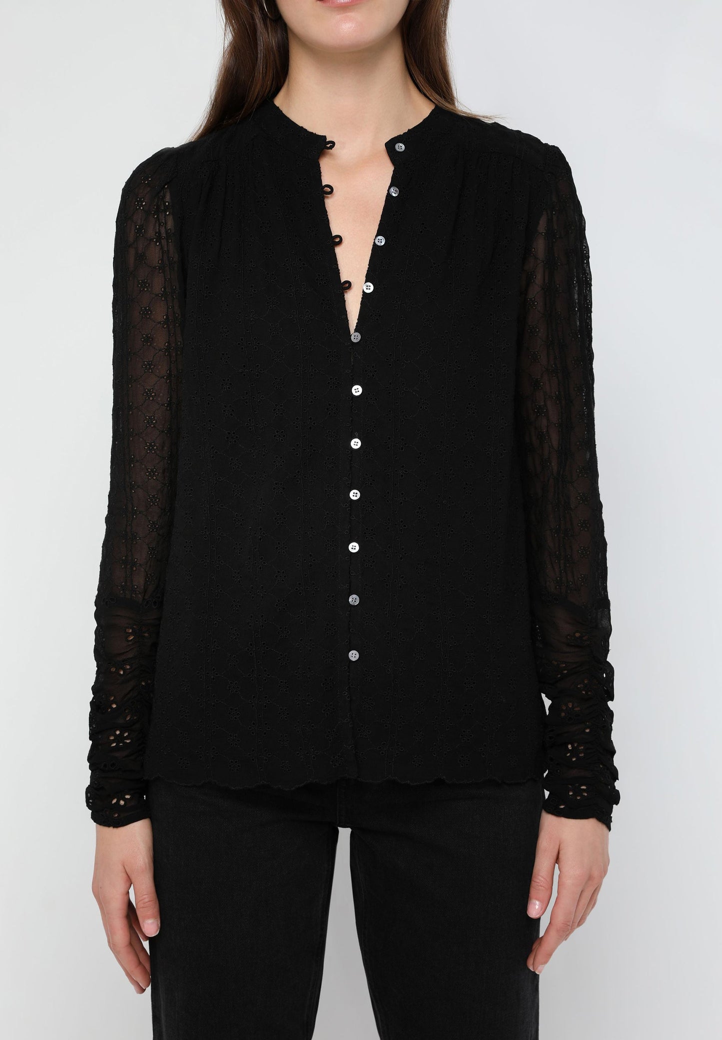 SHIRT WITH SWISS EMBROIDERY