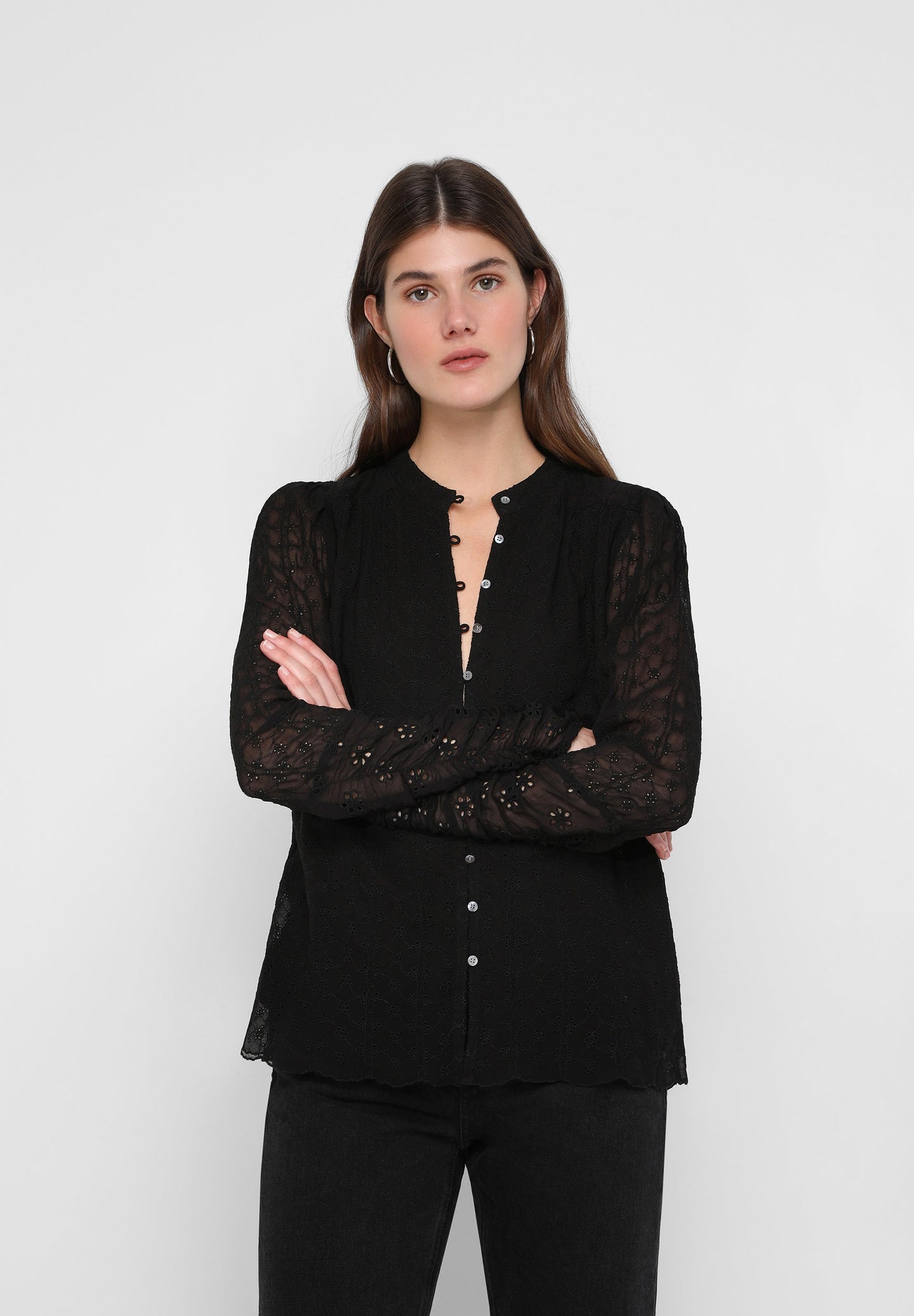 SHIRT WITH SWISS EMBROIDERY