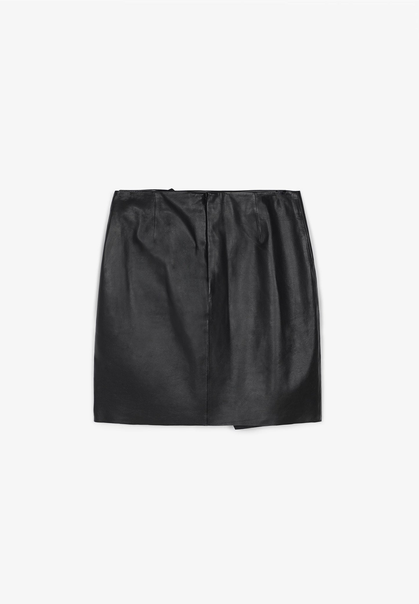 LEATHER MINI SKIRT WITH KNOT