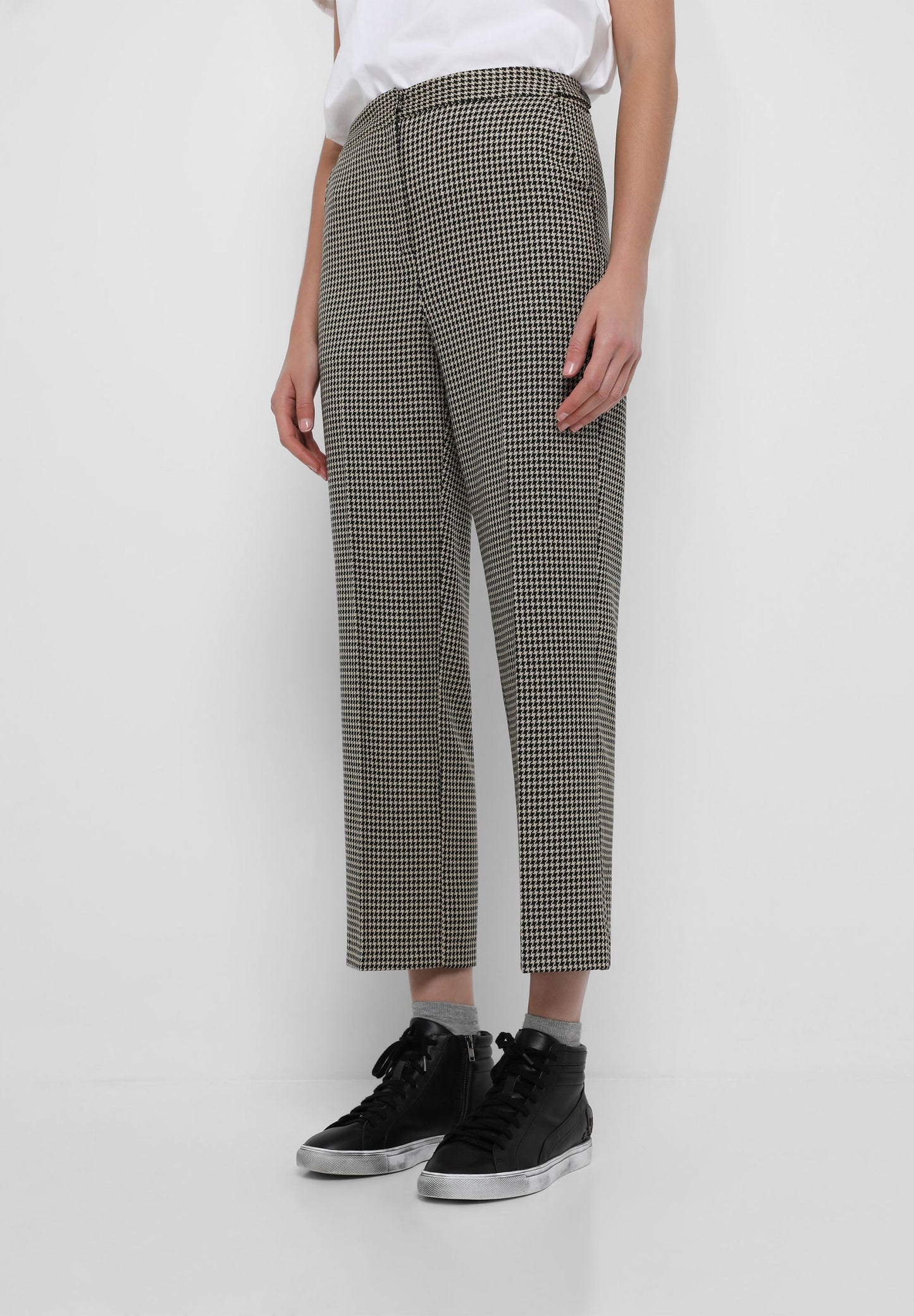 STRAIGHT HOUNDSTOOTH TROUSERS