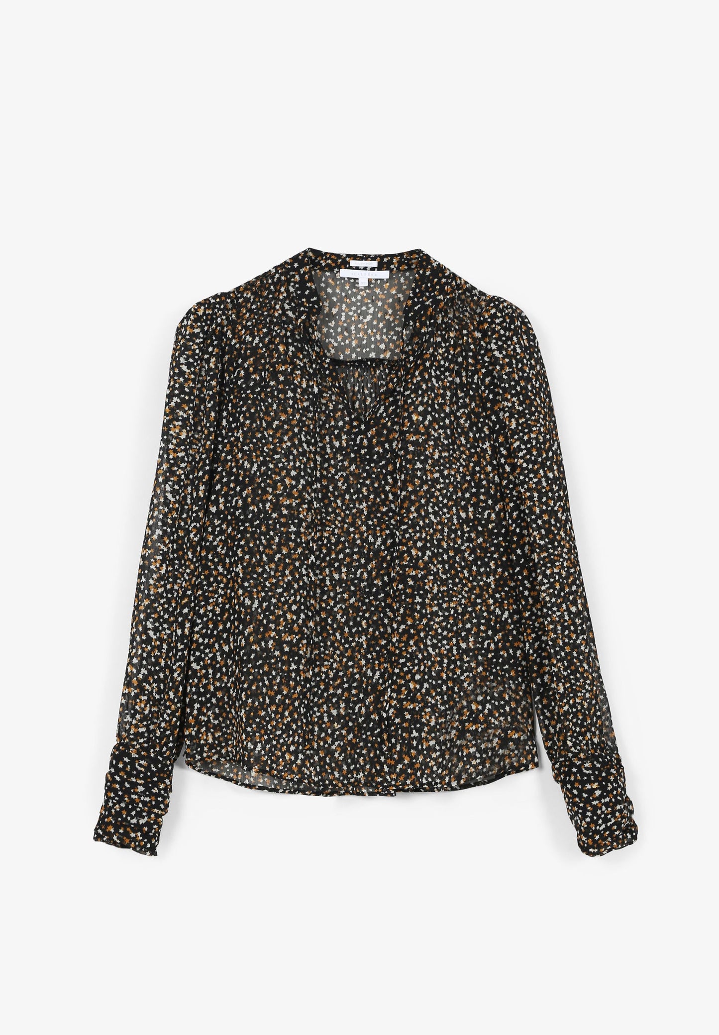 SEMI-SHEER BLOUSE WITH STARS