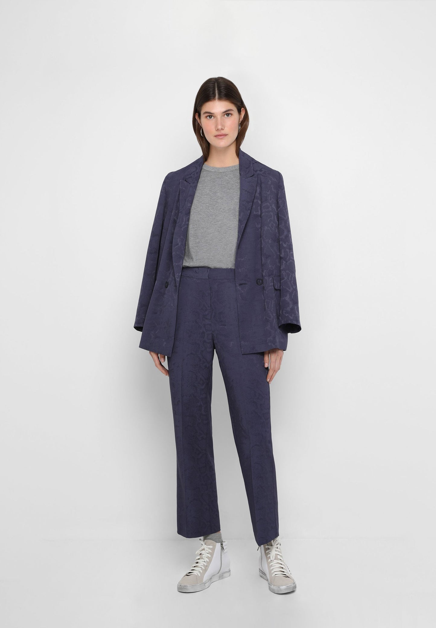 FLOWING JACQUARD TROUSERS