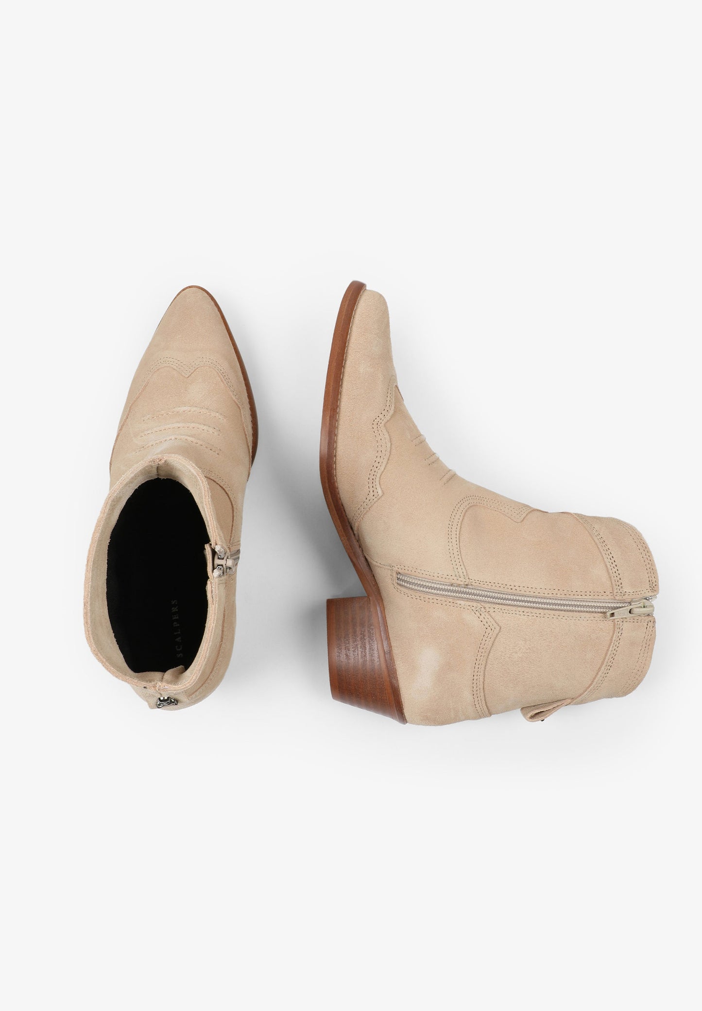 SUEDE COWBOY ANKLE BOOTS