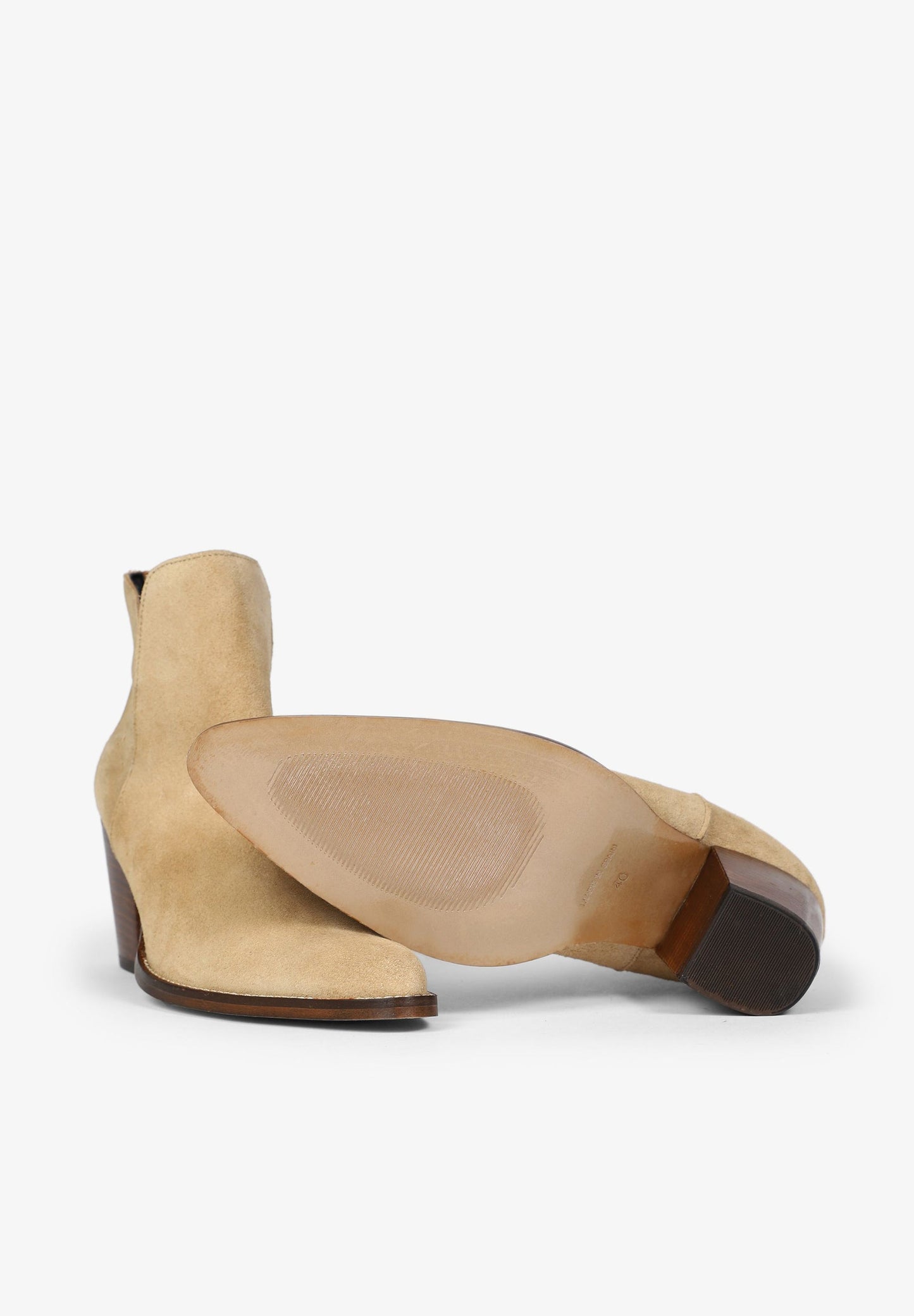 SUEDE ANKLE BOOTS WITH SIDE VENT