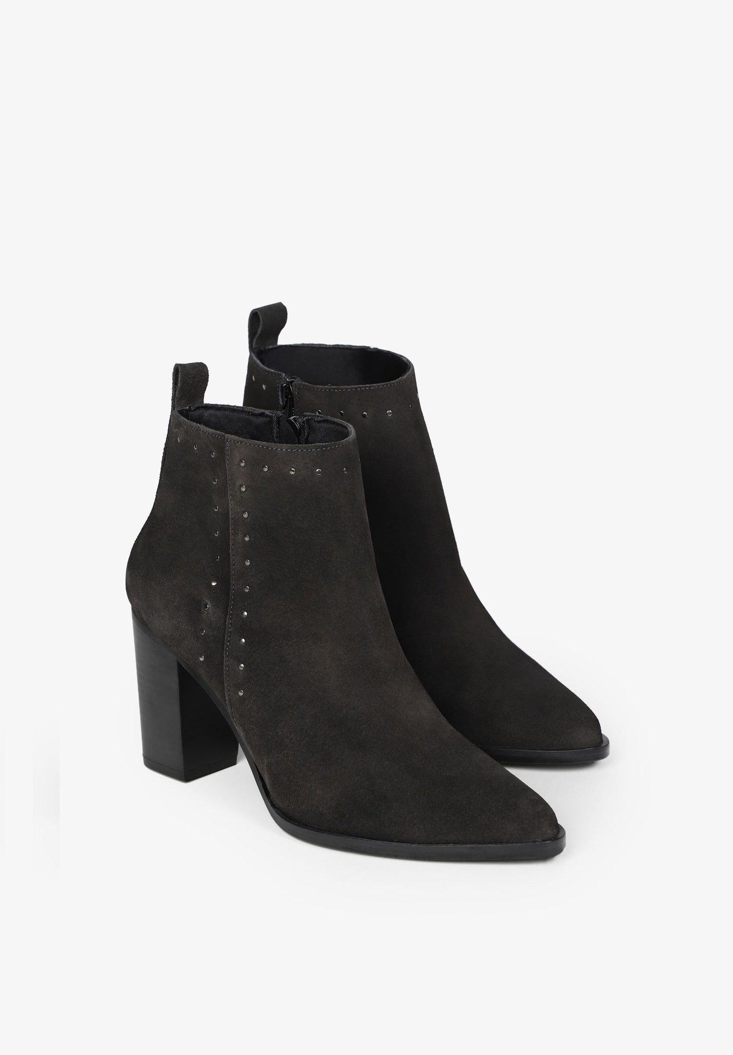 SUEDE ANKLE BOOTS WITH STUDS