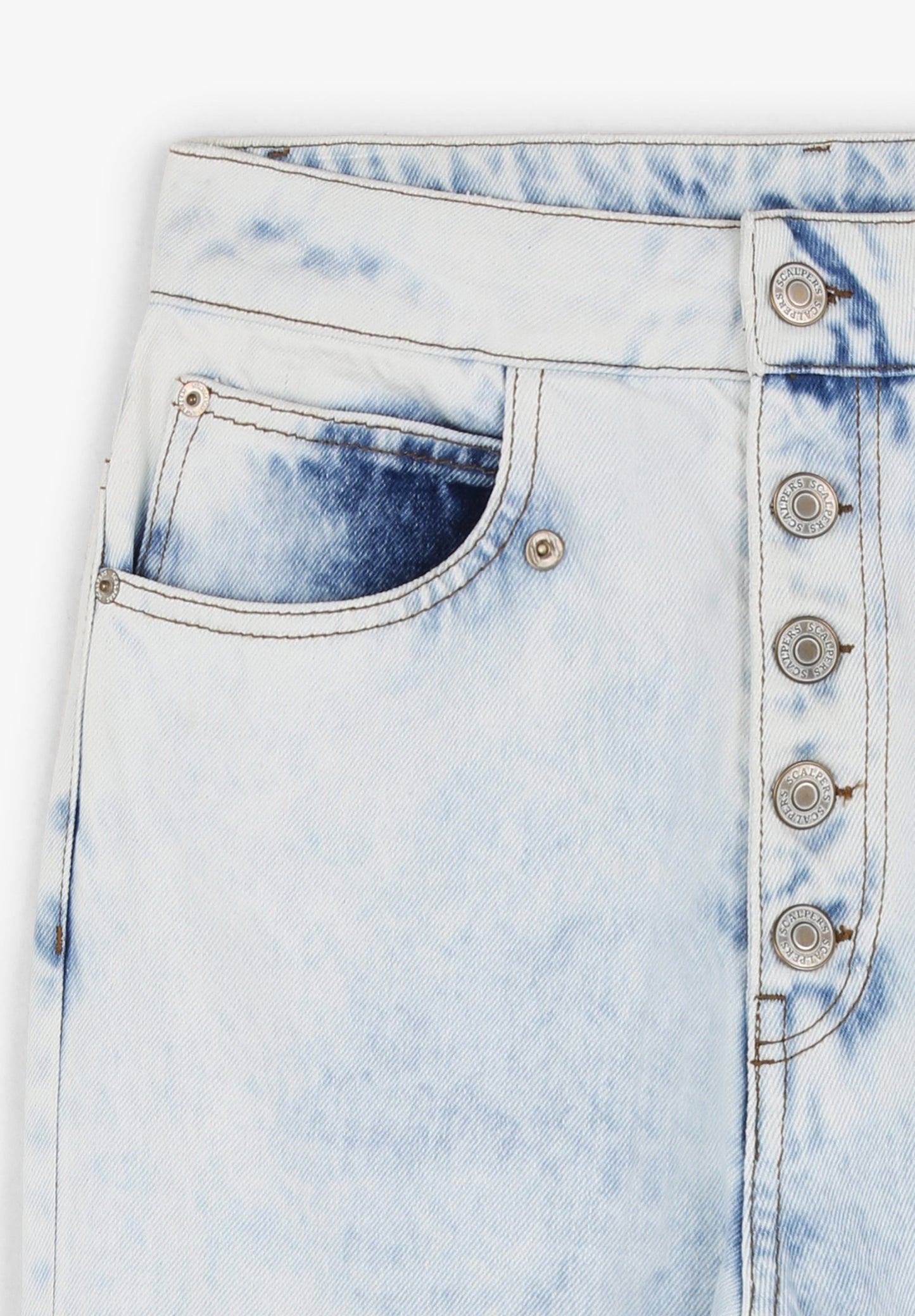 FADED DENIM TROUSERS