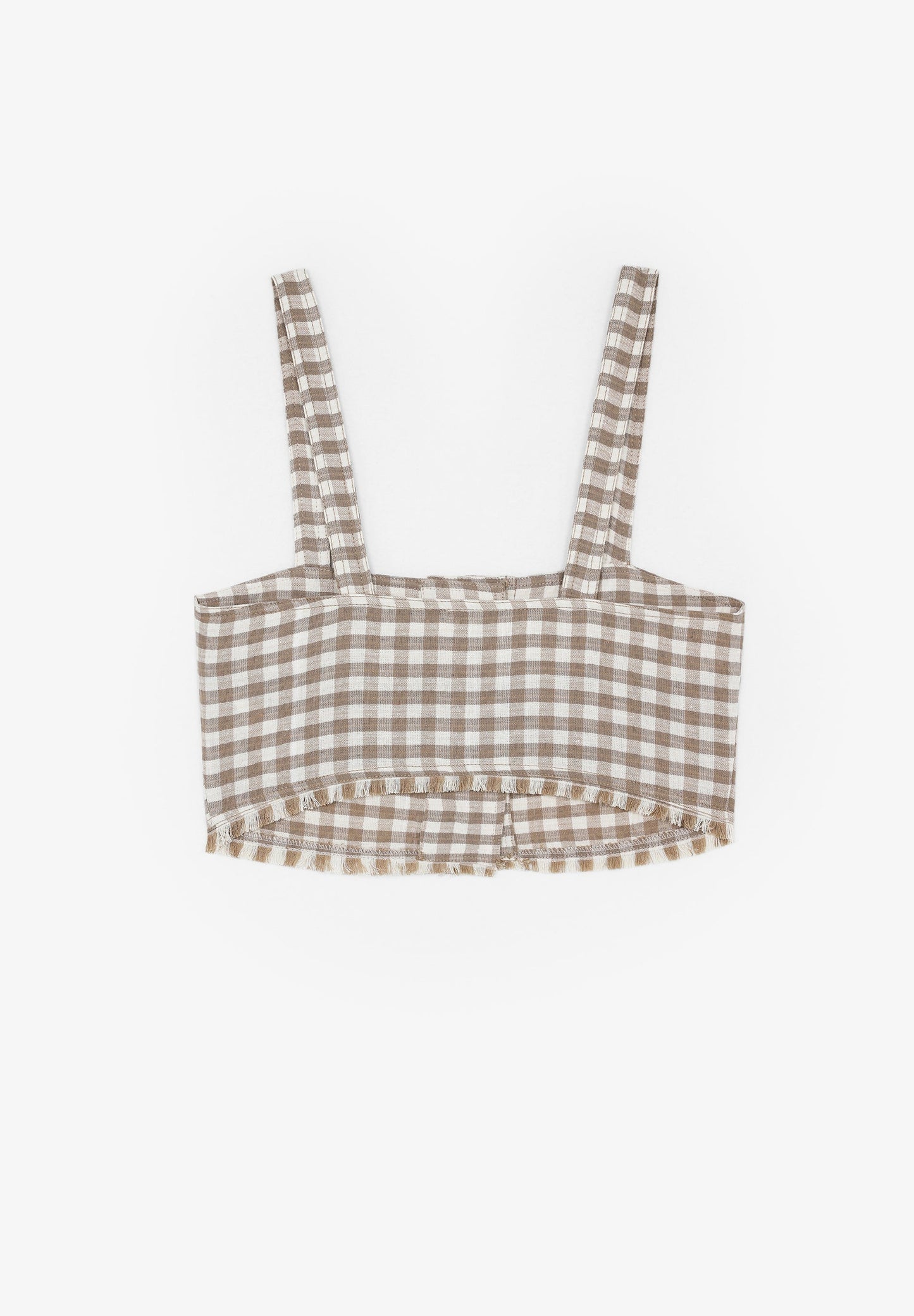 CROPPED GINGHAM TOP