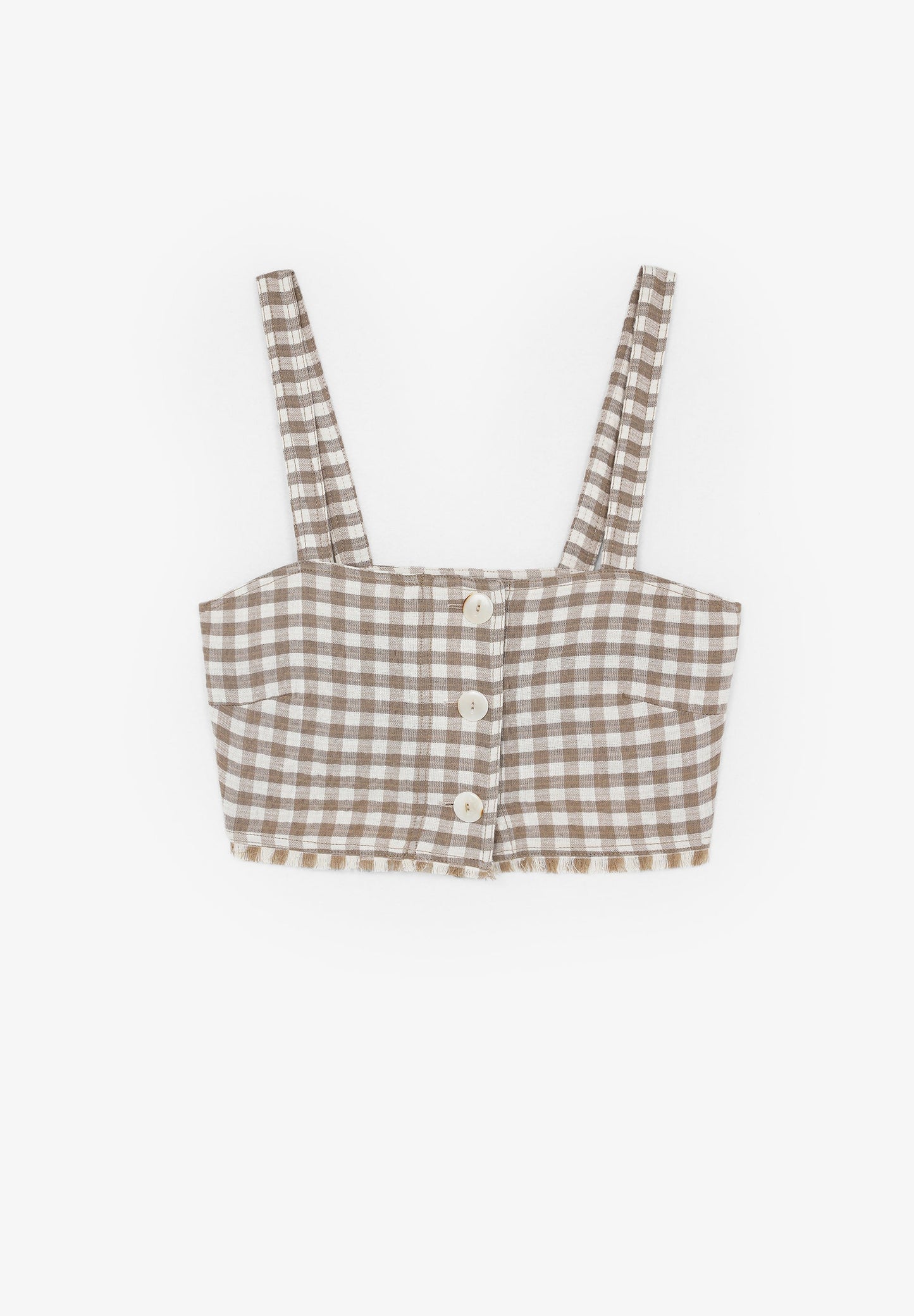 CROPPED GINGHAM TOP
