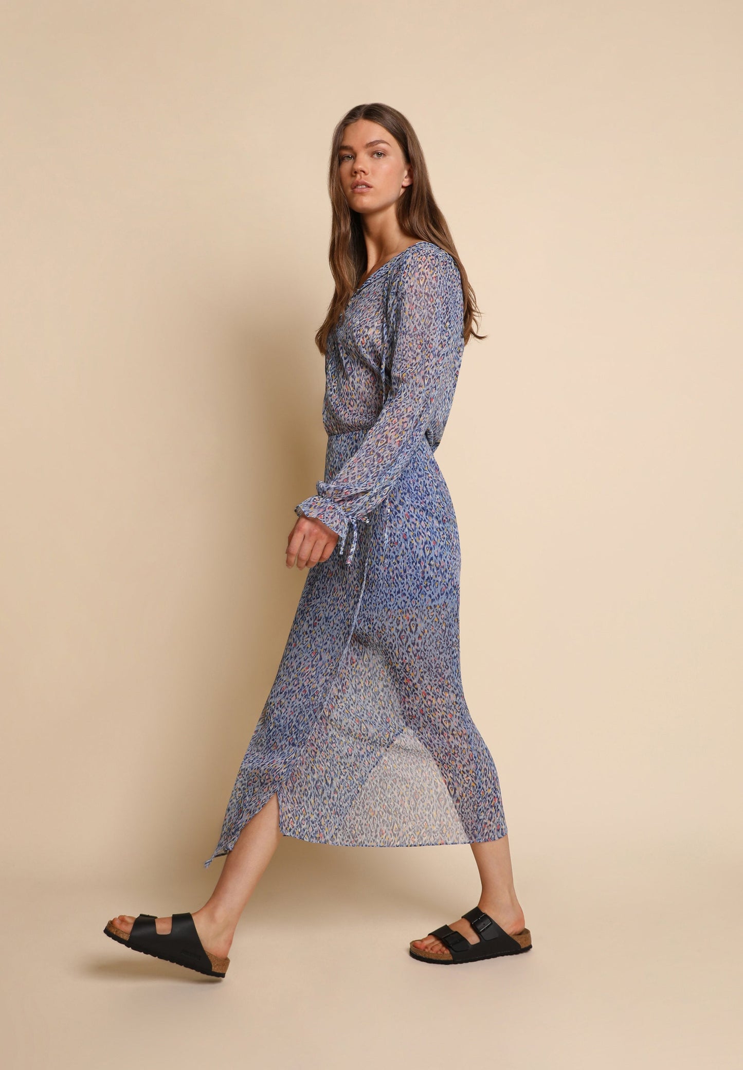 ANIMAL PRINT MIDI DRESS