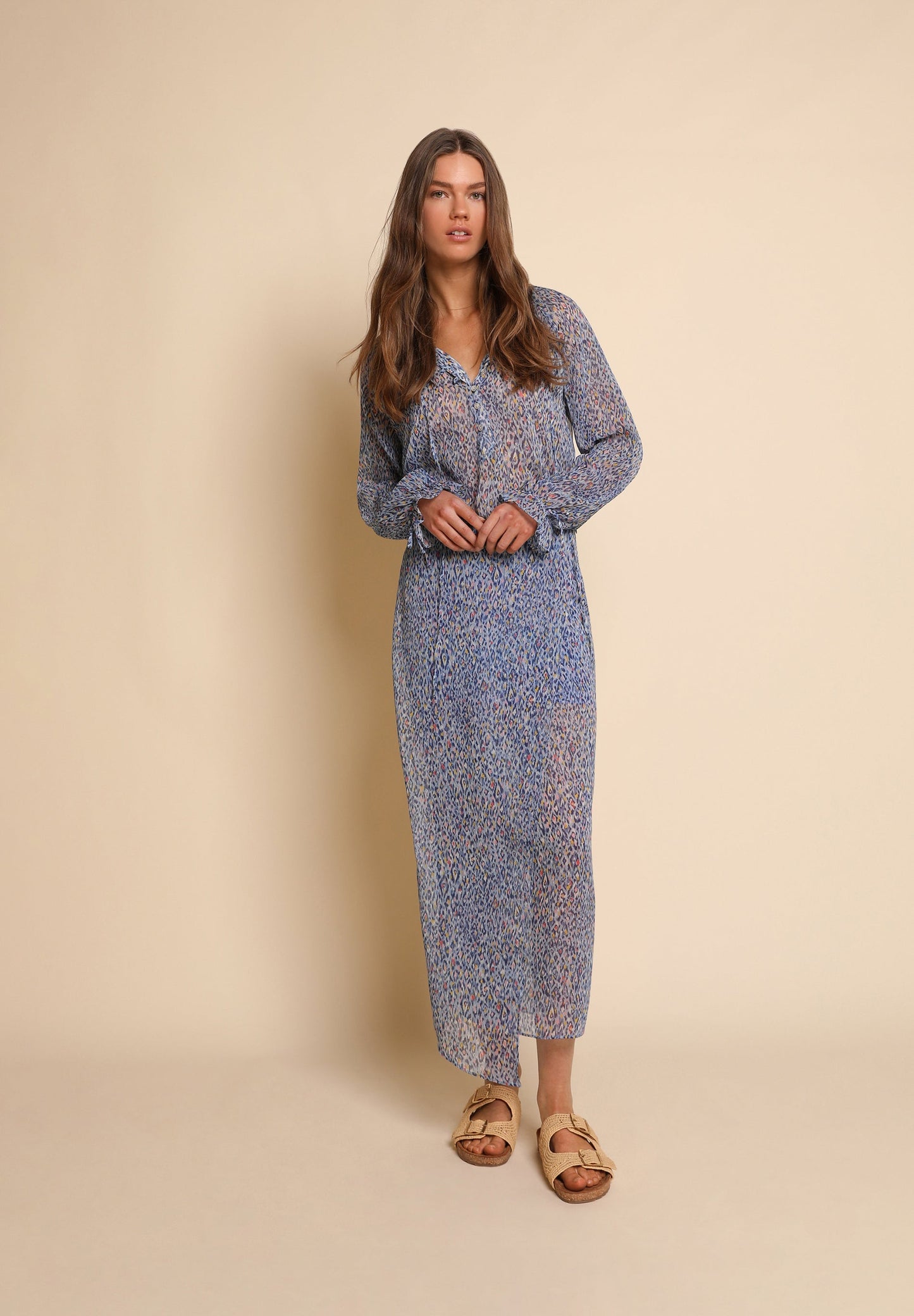 ANIMAL PRINT MIDI DRESS