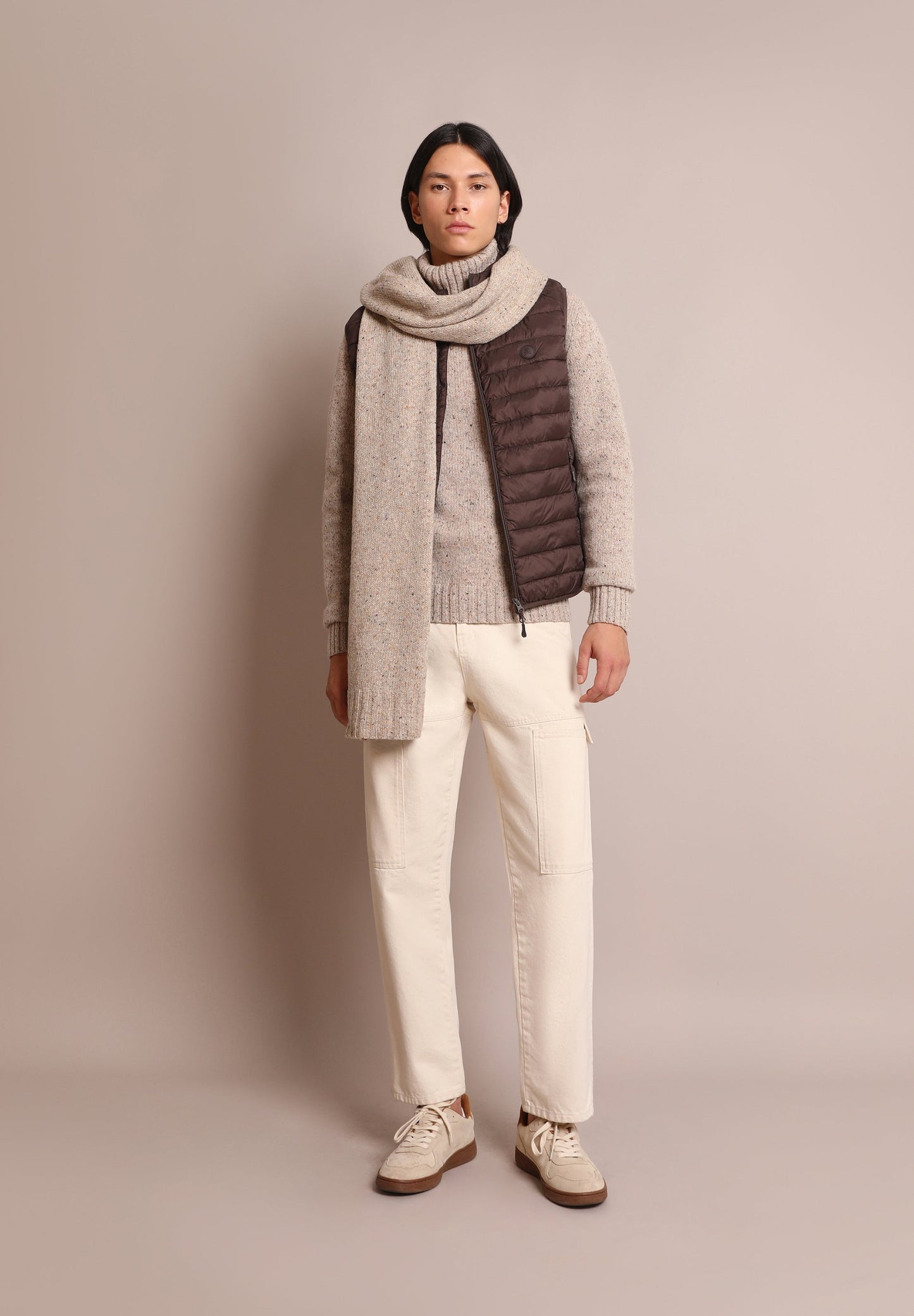 QUILTED GILET WITH SKULL DETAIL