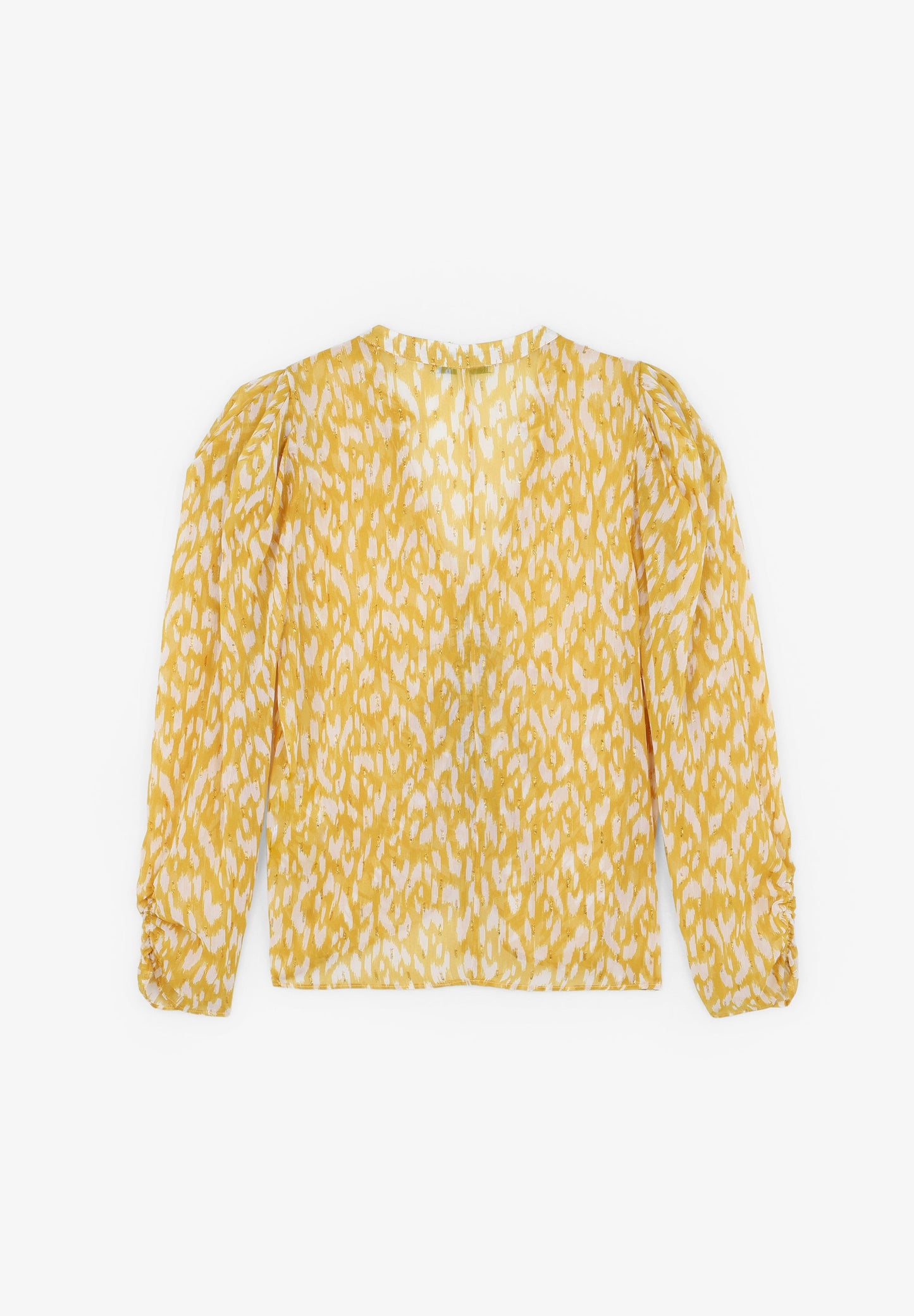 GATHERED PRINT BLOUSE