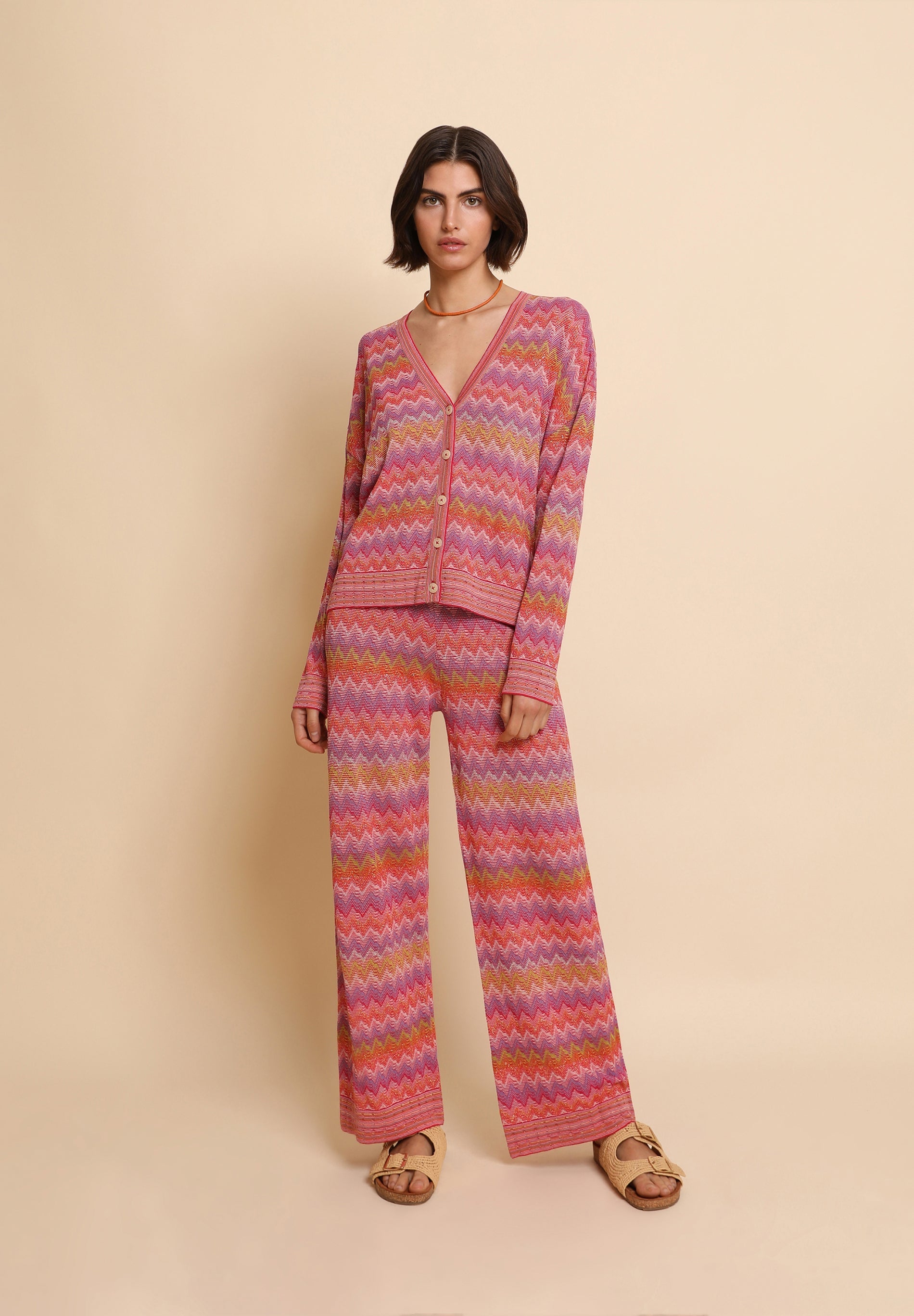 ZIGZAG KNIT TROUSERS