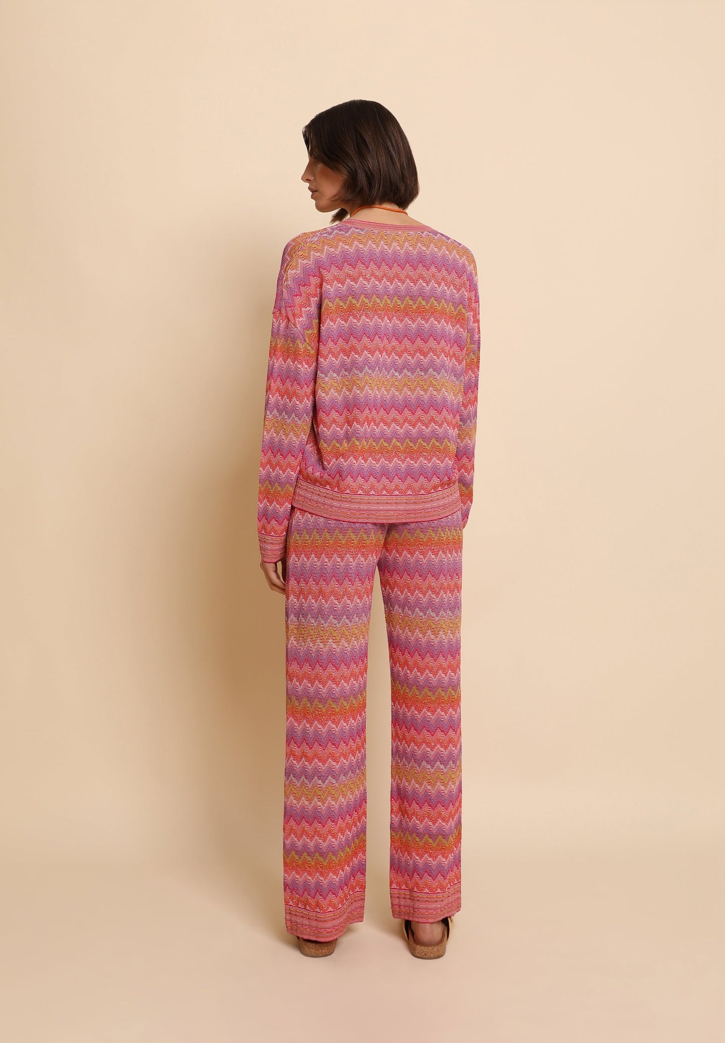 ZIGZAG KNIT TROUSERS