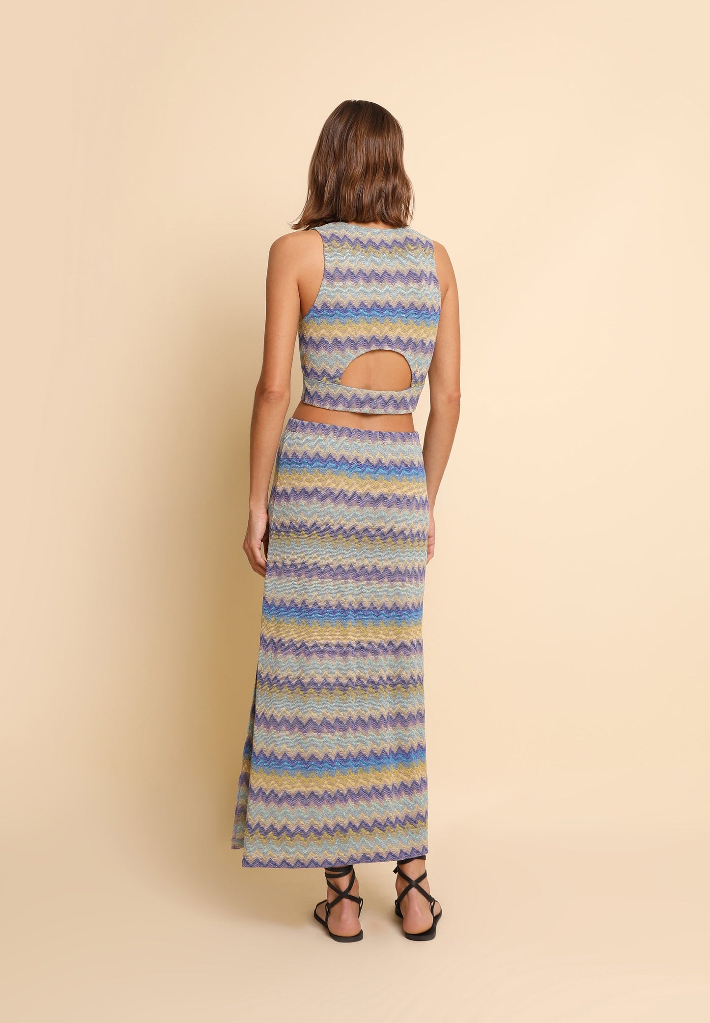 KNITTED MIDI DRESS WITH SLITS
