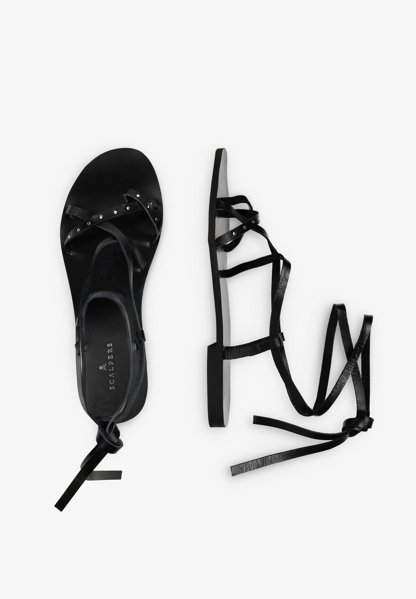 STRAPPY LEATHER SANDALS