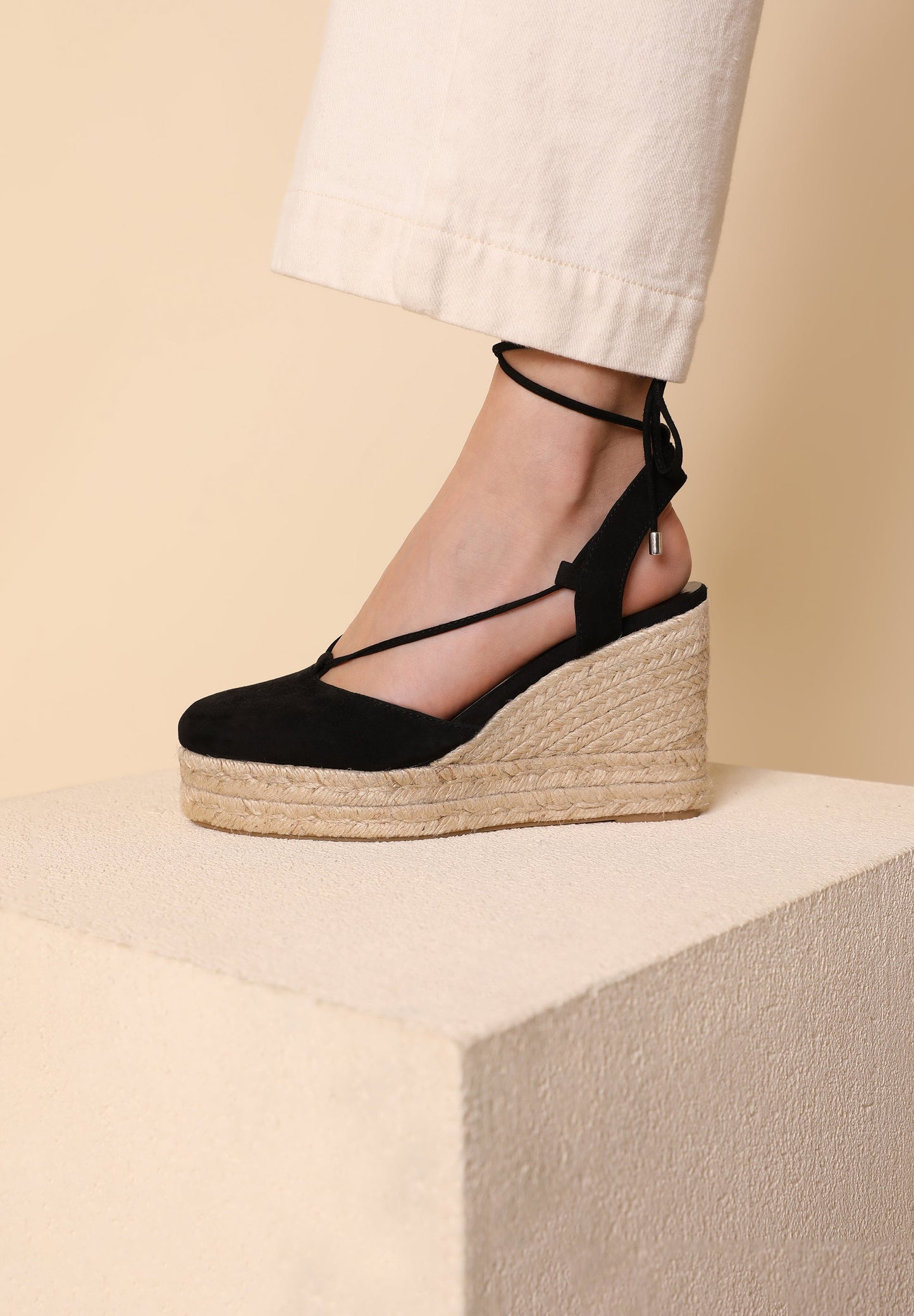 WEDGE ESPADRILLES WITH LACES