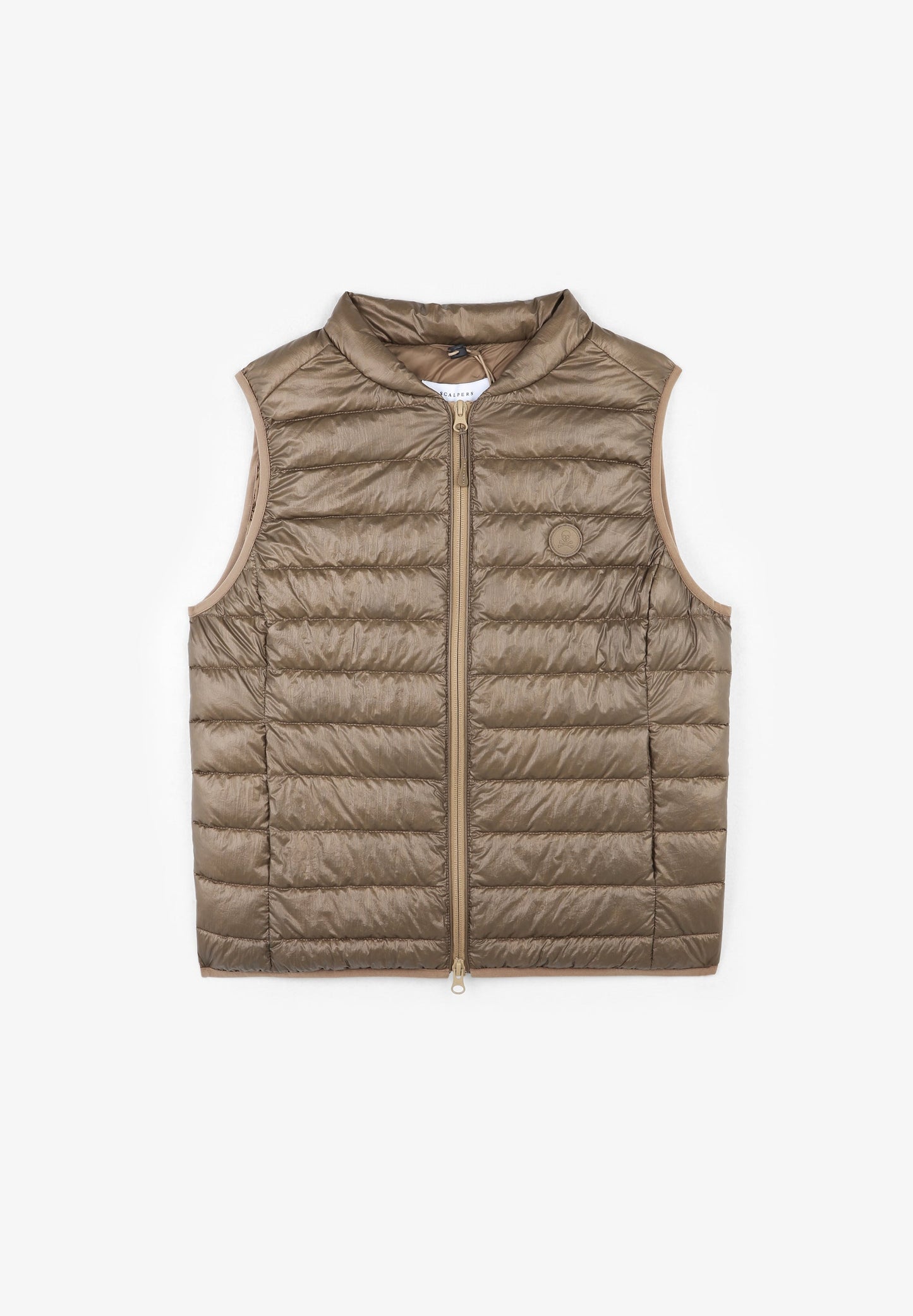 QUILTED GILET WITH SKULL DETAIL